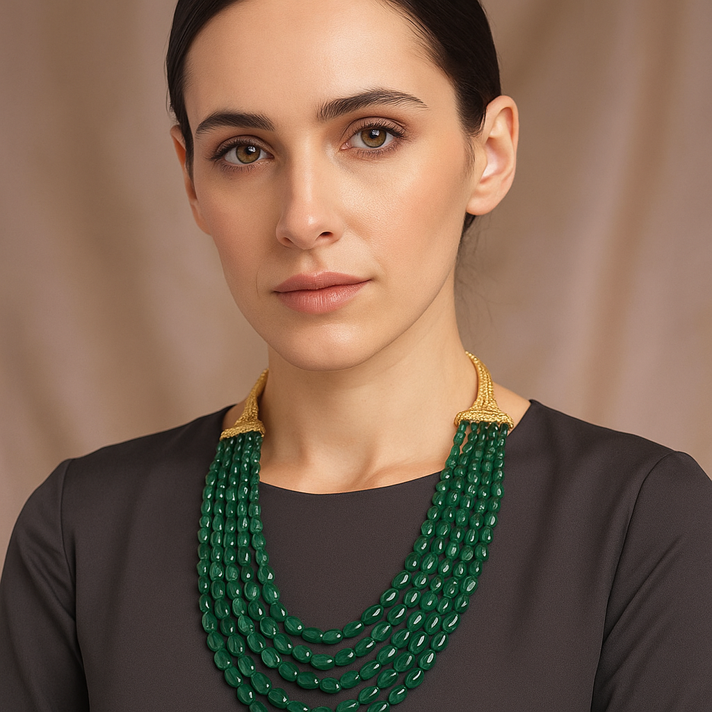 Emerald Beards Necklace