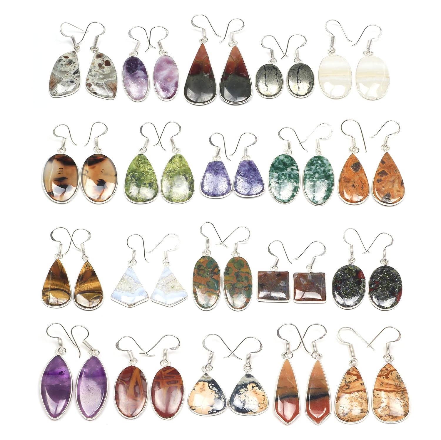 Natural Gemstone Earrings