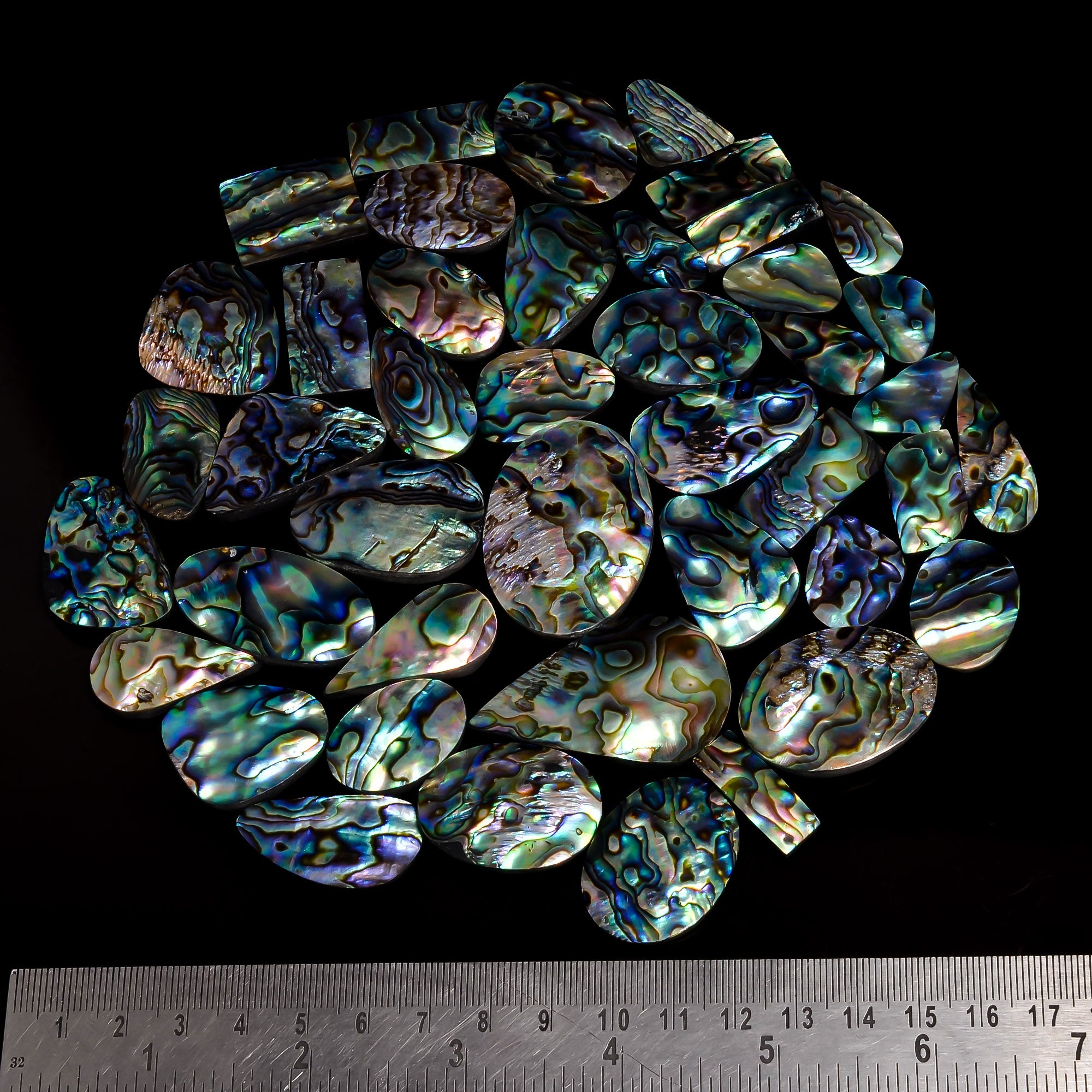 Natural Abalone shell gemstone lot