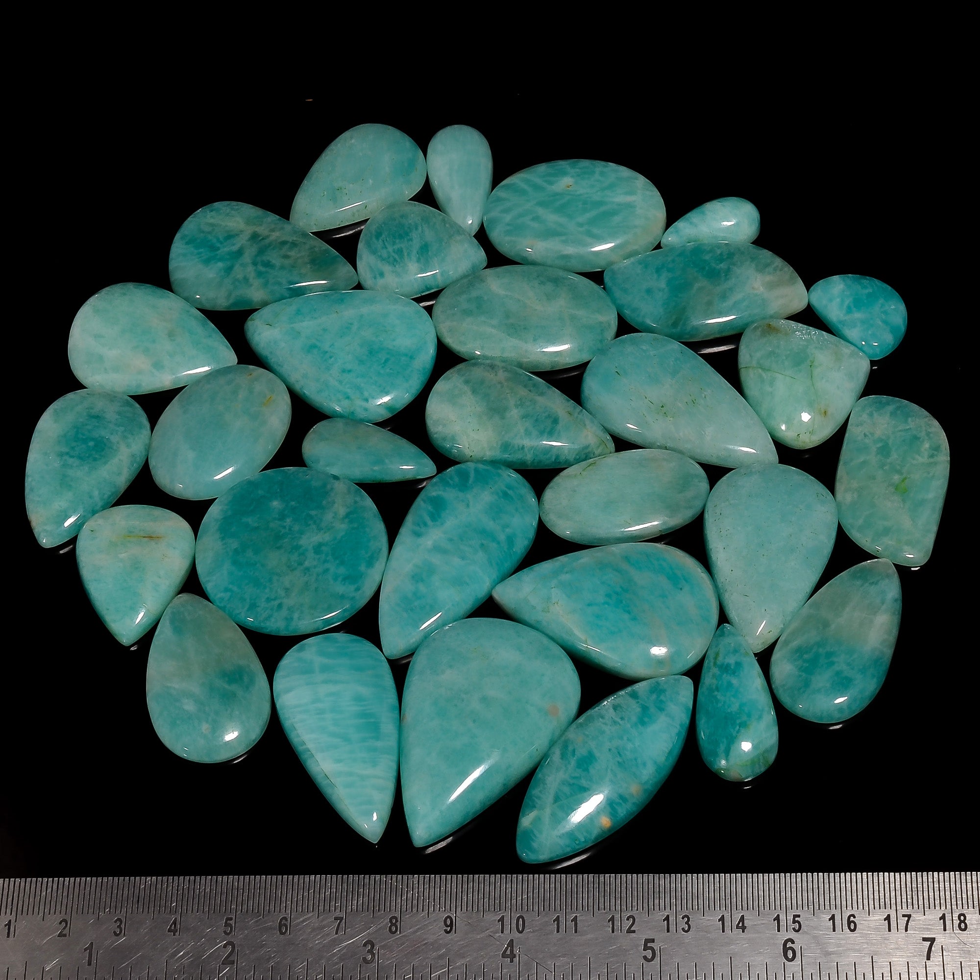 Amazonite Cabochon Wholesale Lot By Weight With Different Shapes And Sizes Used For Jewelry Making Supply