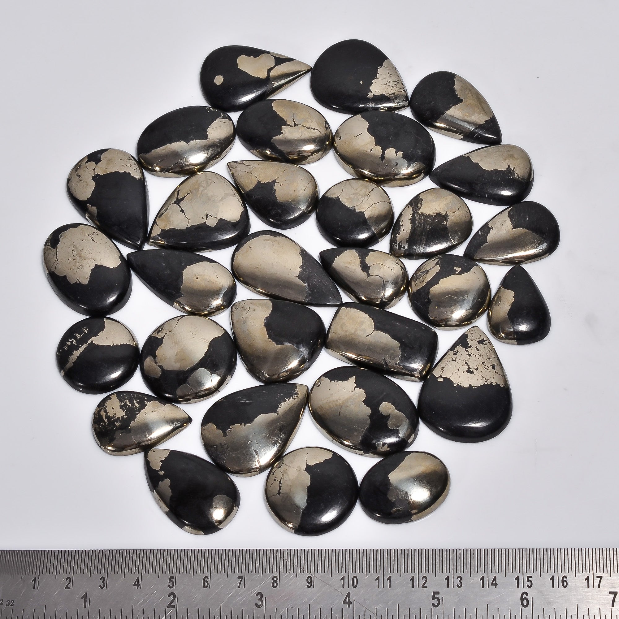 Natural Apache Gold Fancy Shape Front Drilled Smooth Cabochon Matching Pairs, Semi-Precious Gemstones For Jewelry Making