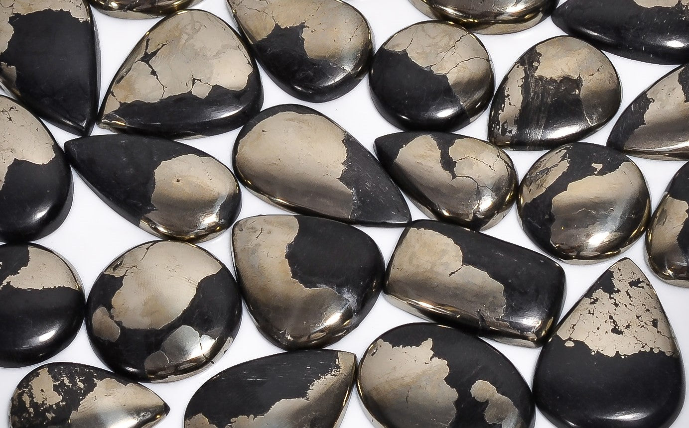 Natural Apache Gold Fancy Shape Front Drilled Smooth Cabochon Matching Pairs, Semi-Precious Gemstones For Jewelry Making