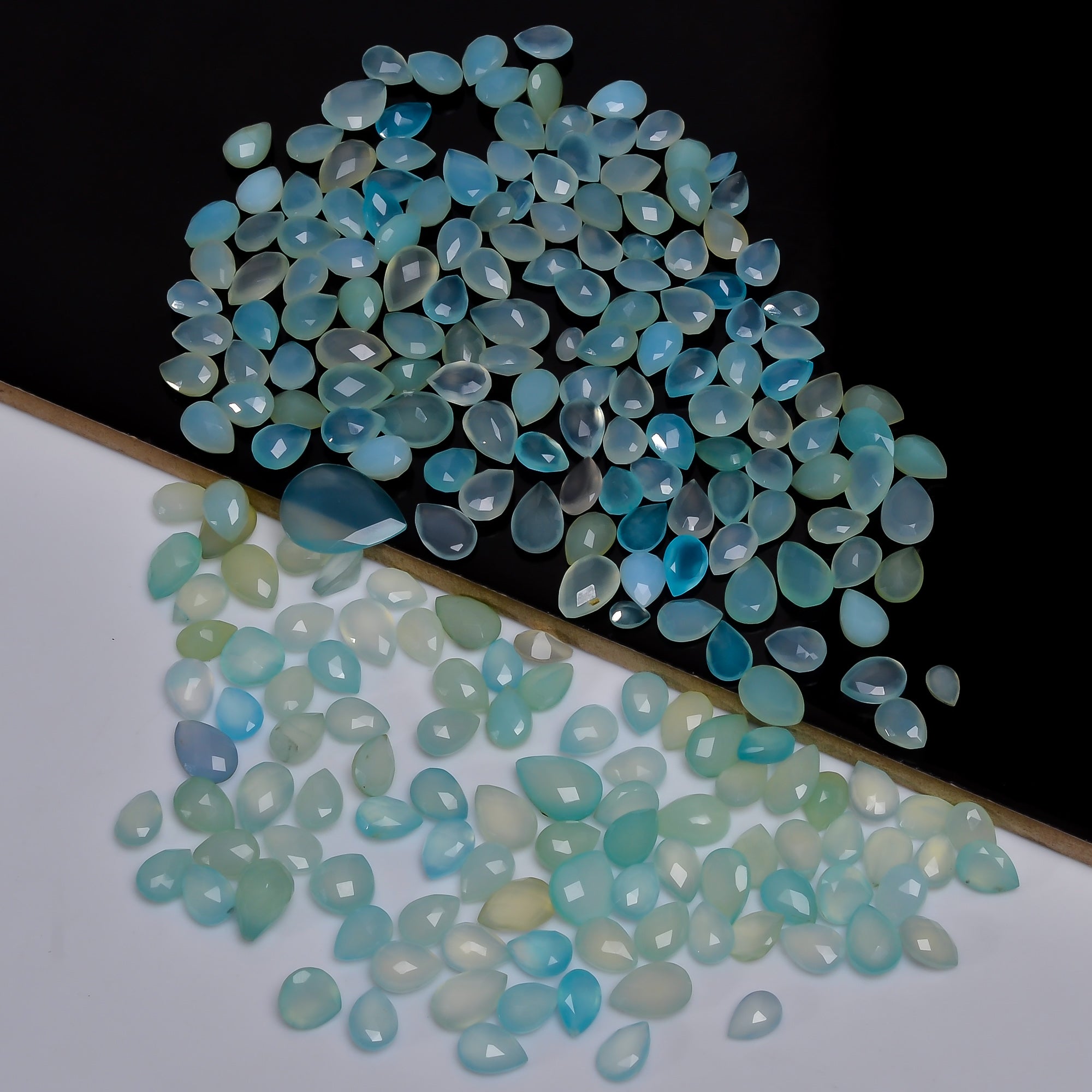 Natural Aqua Chalcedony Cabochon Loose Gemstone 15mm To 40 mm Semi Precious Blue Stone For Jewelry Making Rings Earrings Pendants Lot