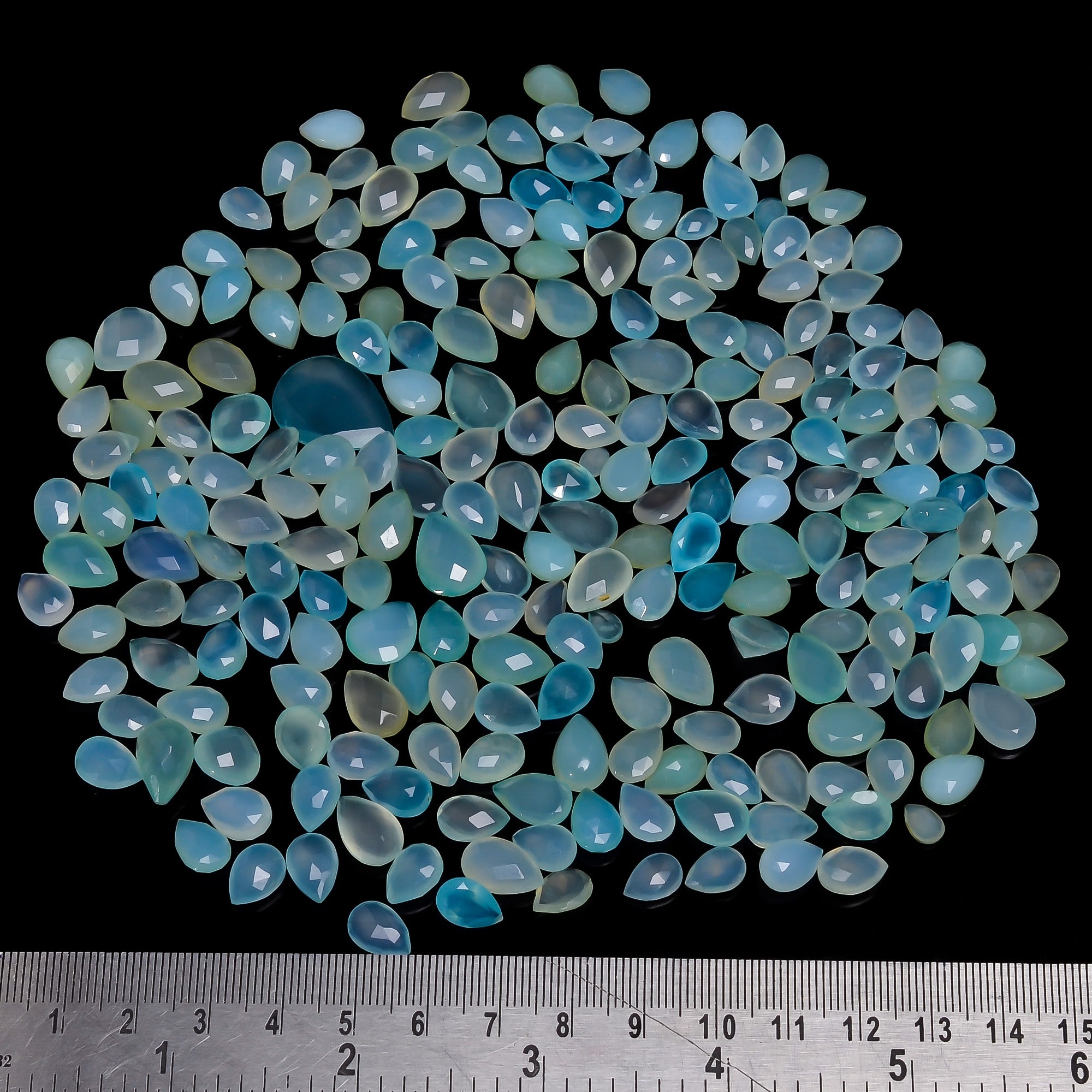 Natural Aqua Chalcedony Cabochon Loose Gemstone 15mm To 40 mm Semi Precious Blue Stone For Jewelry Making Rings Earrings Pendants Lot