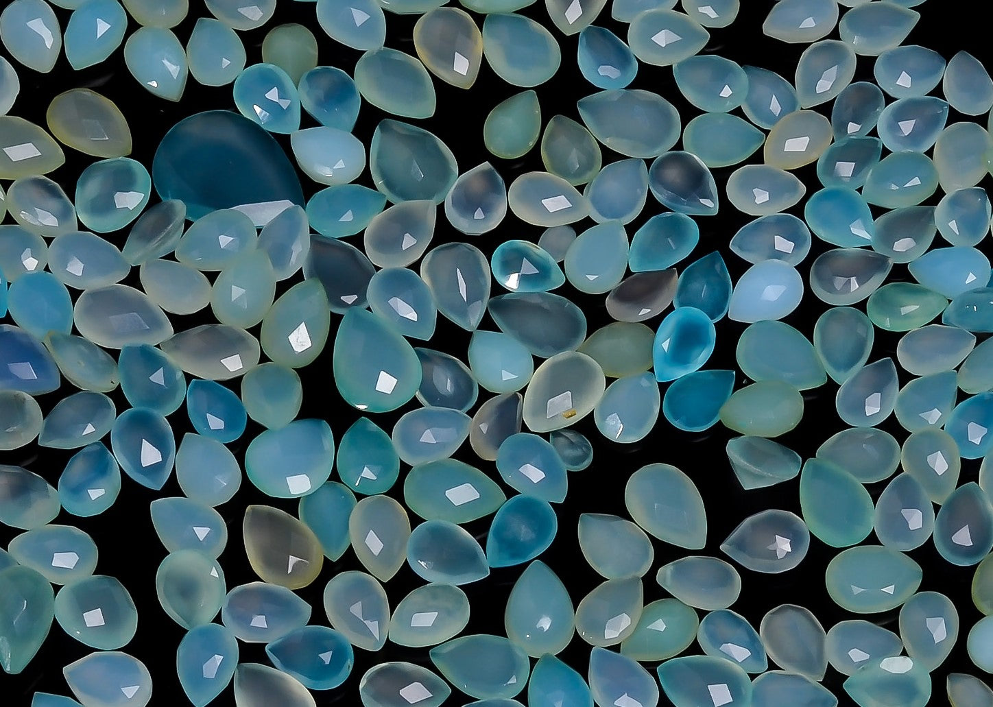 Natural Aqua Chalcedony Cabochon Loose Gemstone 15mm To 40 mm Semi Precious Blue Stone For Jewelry Making Rings Earrings Pendants Lot