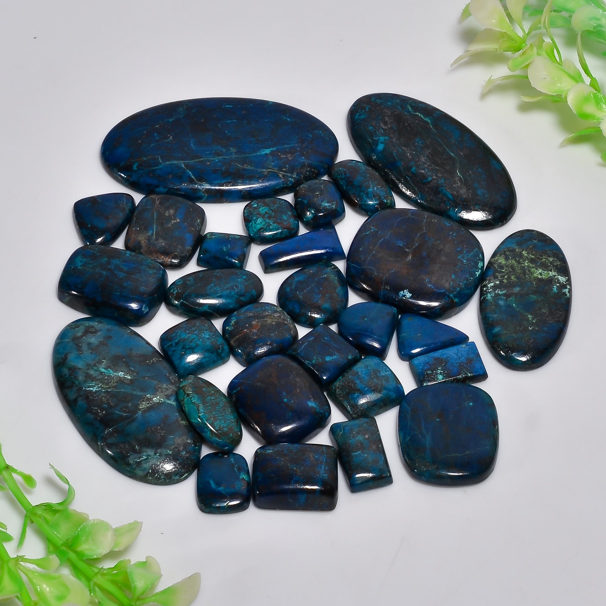 Azurite Chrysocolla Gemstone cabochon for sale Wholesale lot available