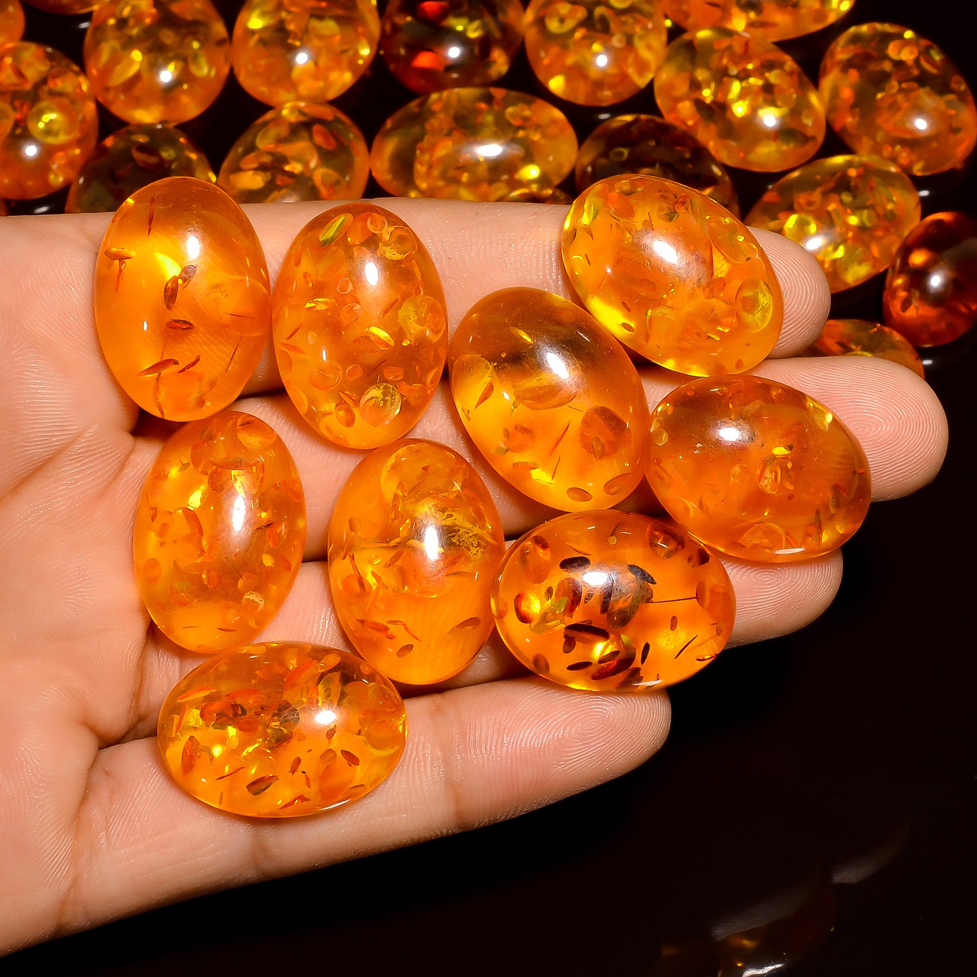 Natural Baltic Amber gemstone cabochon lot Gemstone sale
