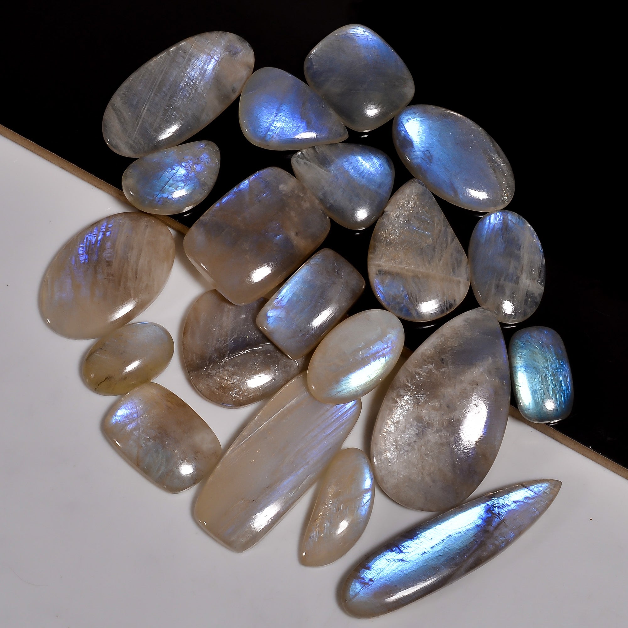 Belomorite Moomstone cabochon Gemstone Wholesale lot available