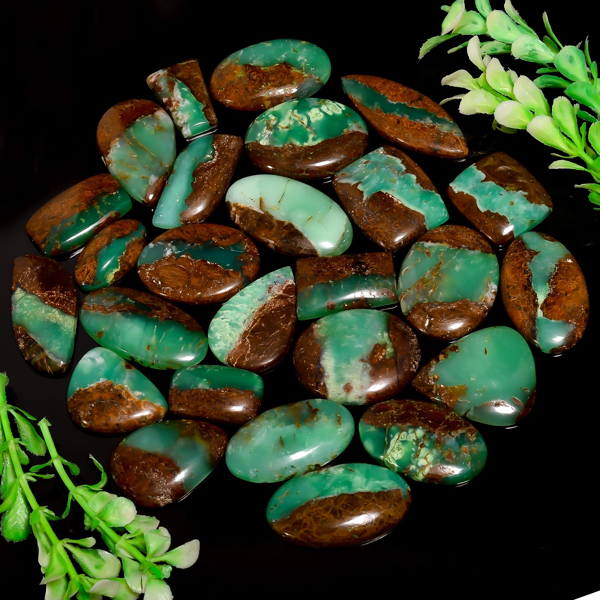 Wholesale Lot Chrysoprase Cabochon Gemstone All Size available