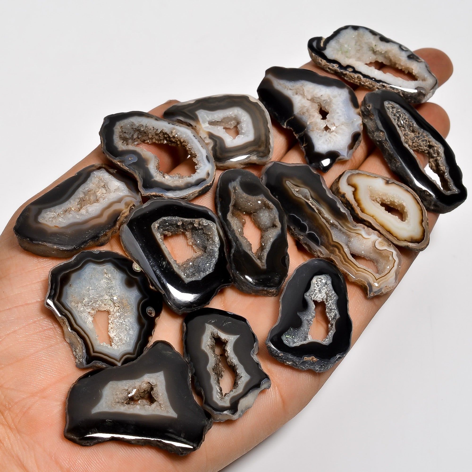 Black Botswana Agate Druzy Gemstone Natural Gemstone for sale Wholesale lot available (Copy)
