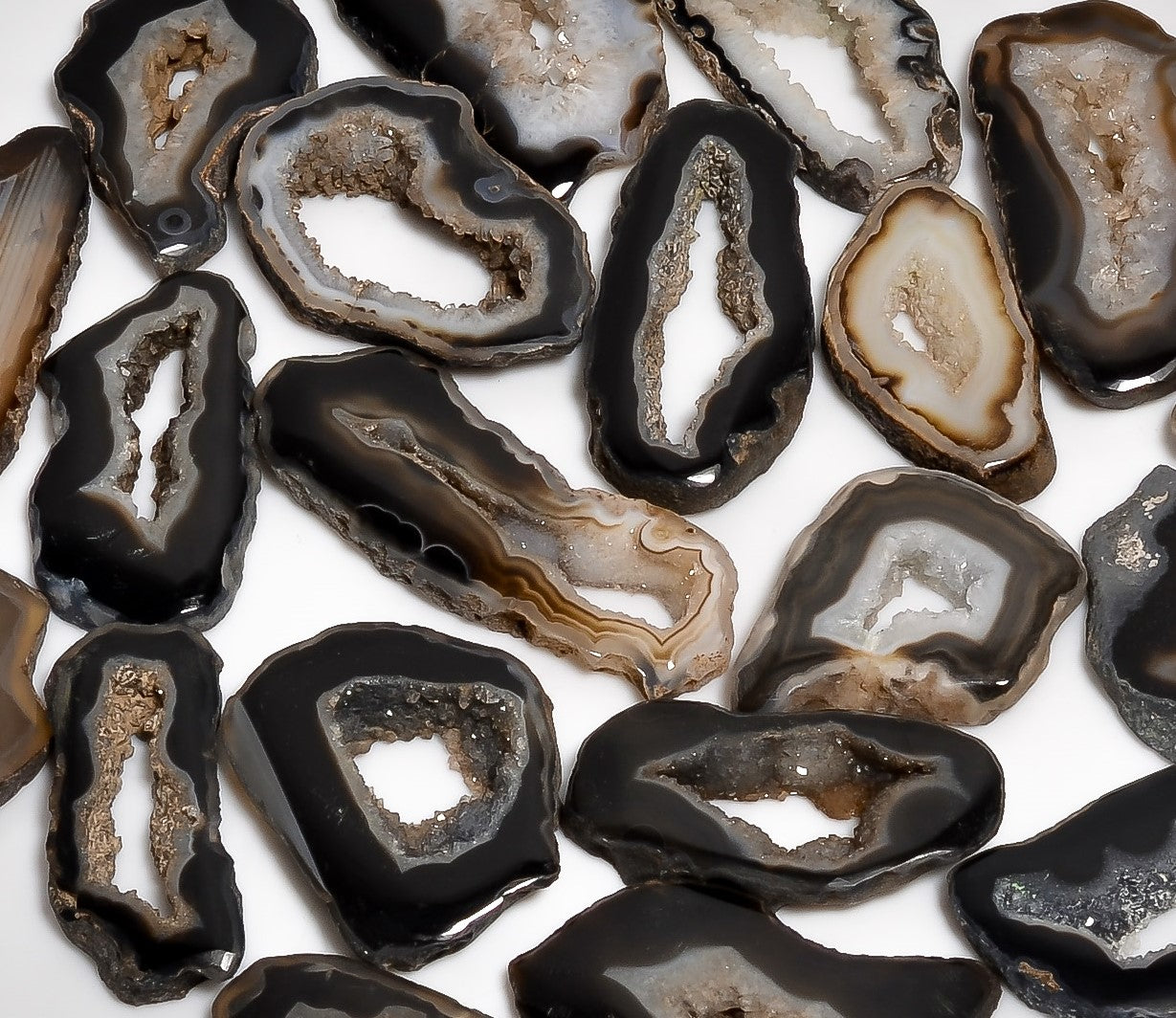 Black Botswana Agate Druzy Gemstone Natural Gemstone for sale Wholesale lot available (Copy)