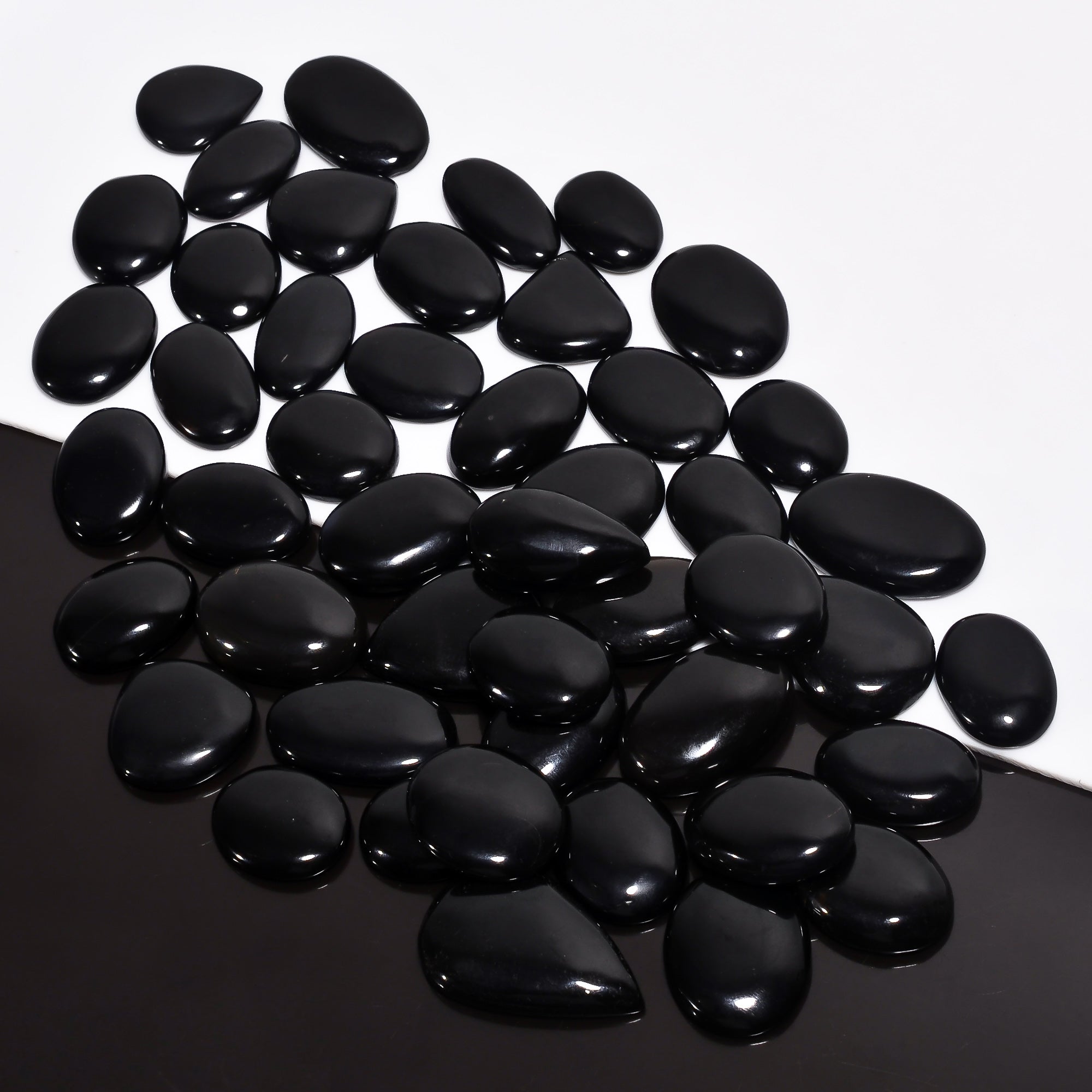 Natural Black Onyx Gemstone Cabochon – Loose Semi-Precious Stones for Jewelry Making (Copy)