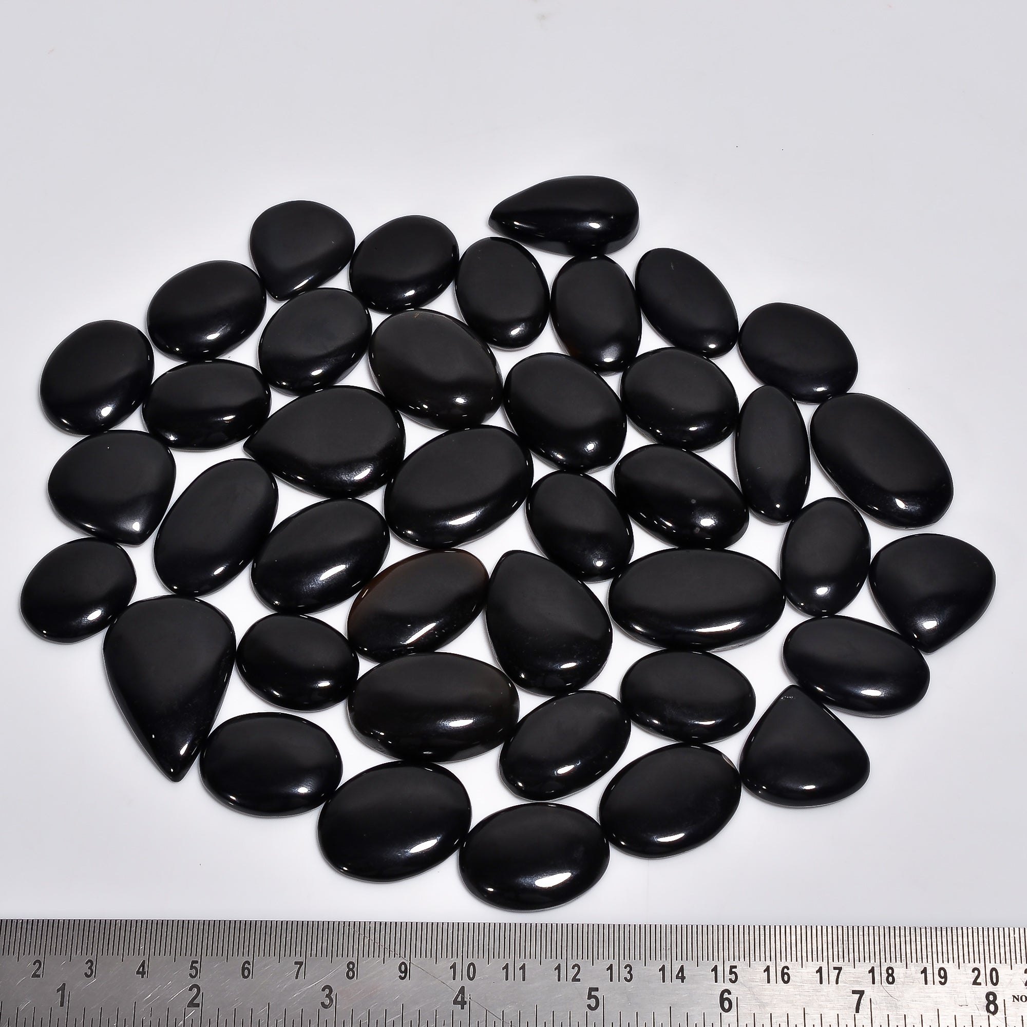 Natural Black Onyx Gemstone Cabochon – Loose Semi-Precious Stones for Jewelry Making (Copy)