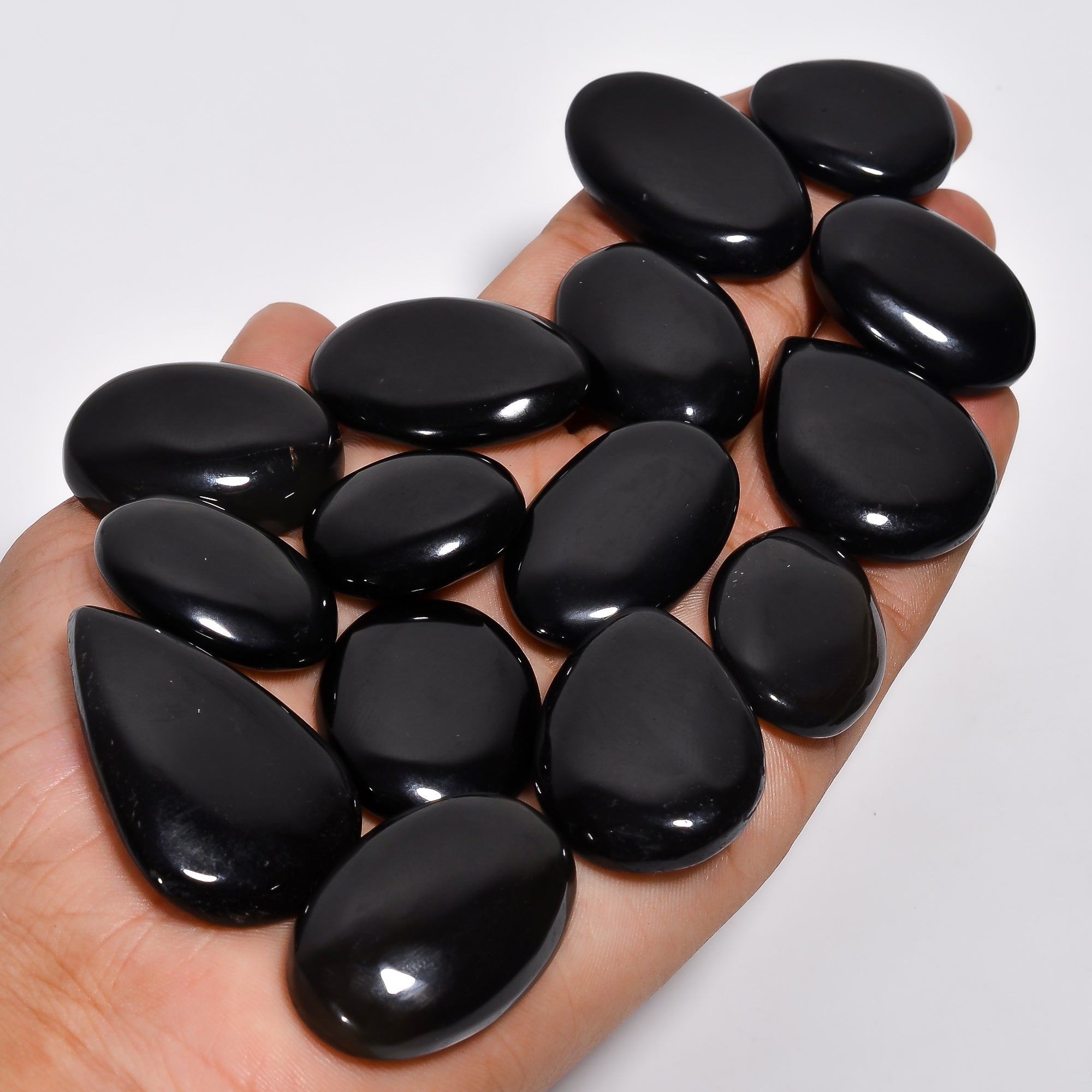 Natural Black Onyx Gemstone Cabochon – Loose Semi-Precious Stones for Jewelry Making (Copy)