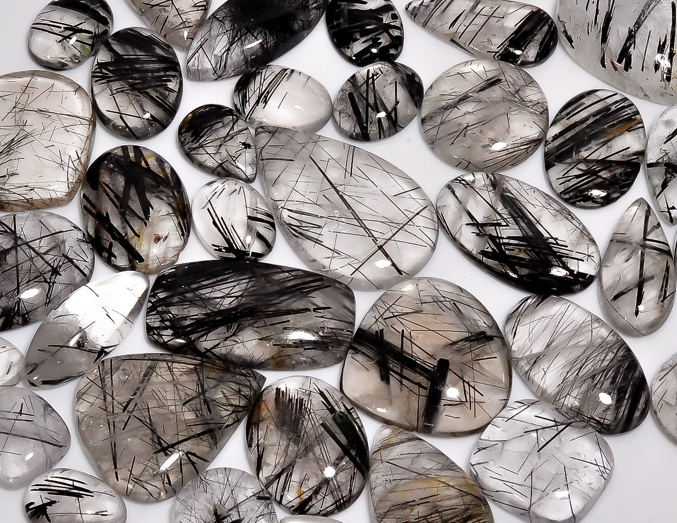 Wholesale Black Rutile Gemstone Cabochon Lot – Bulk Pricing for Jewelers & Designers