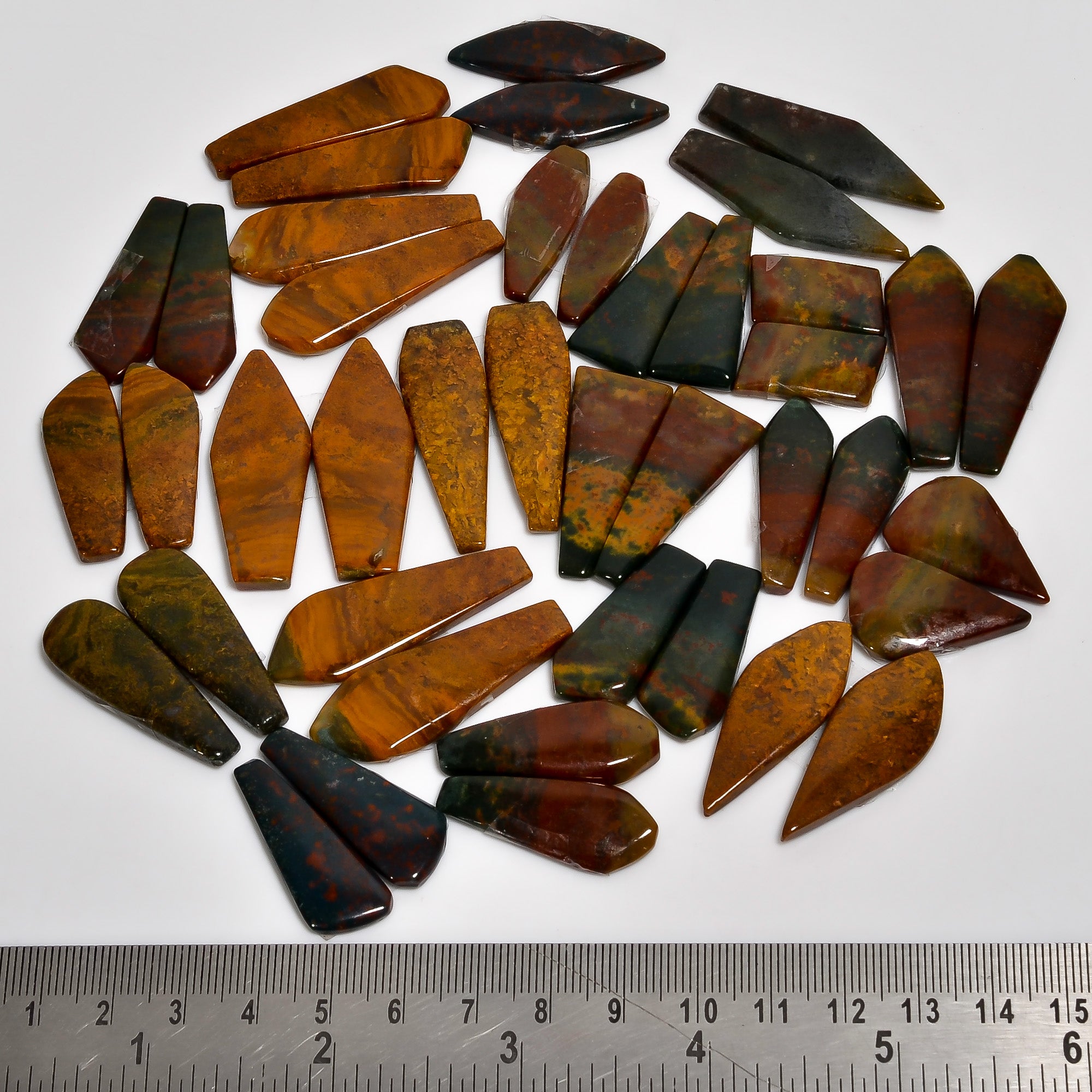 Natural Bloodstone Pairs Wholesale Gemstone Cabochon Lot – Mixed Shapes & Sizes (Copy)