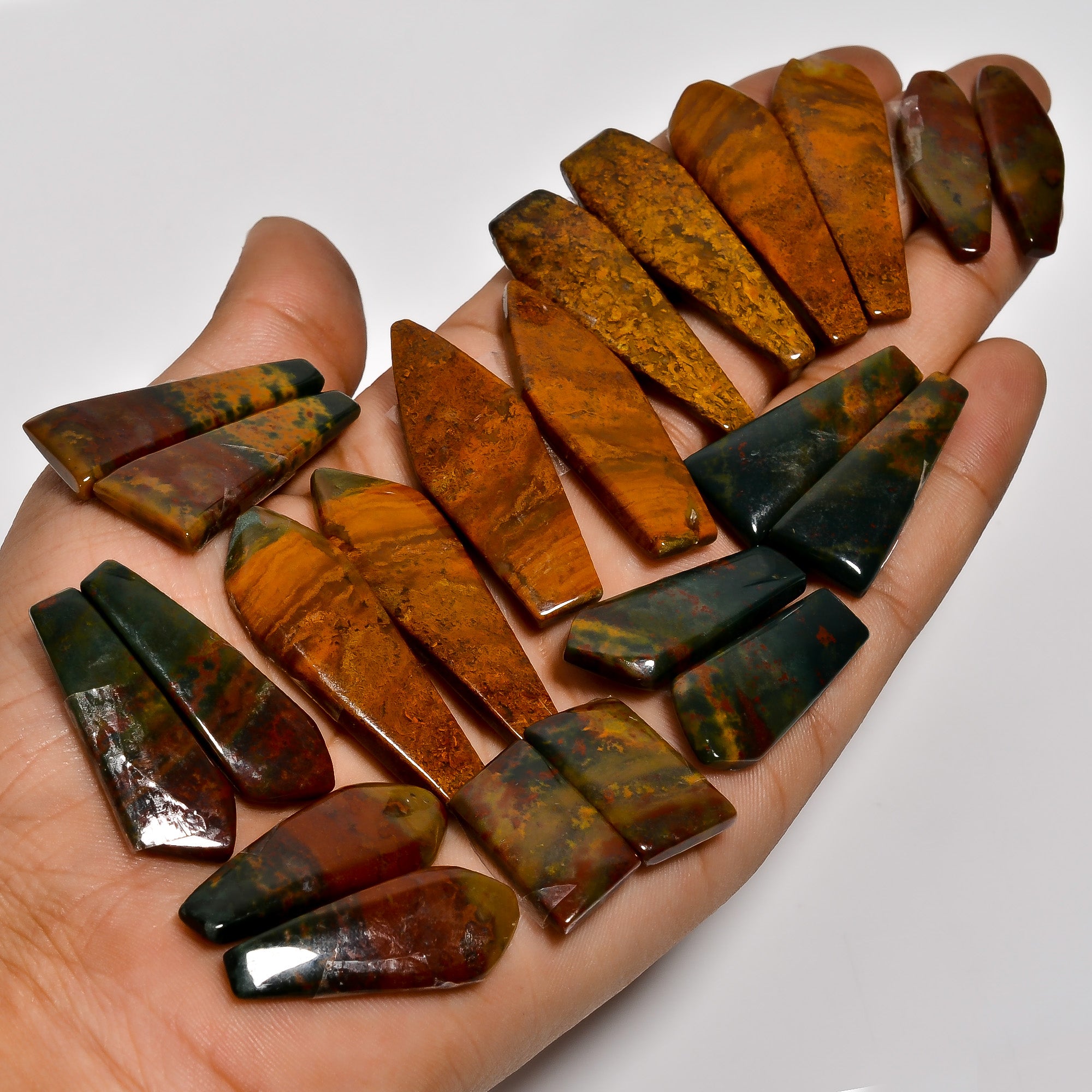 Natural Bloodstone Pairs Wholesale Gemstone Cabochon Lot – Mixed Shapes & Sizes (Copy)