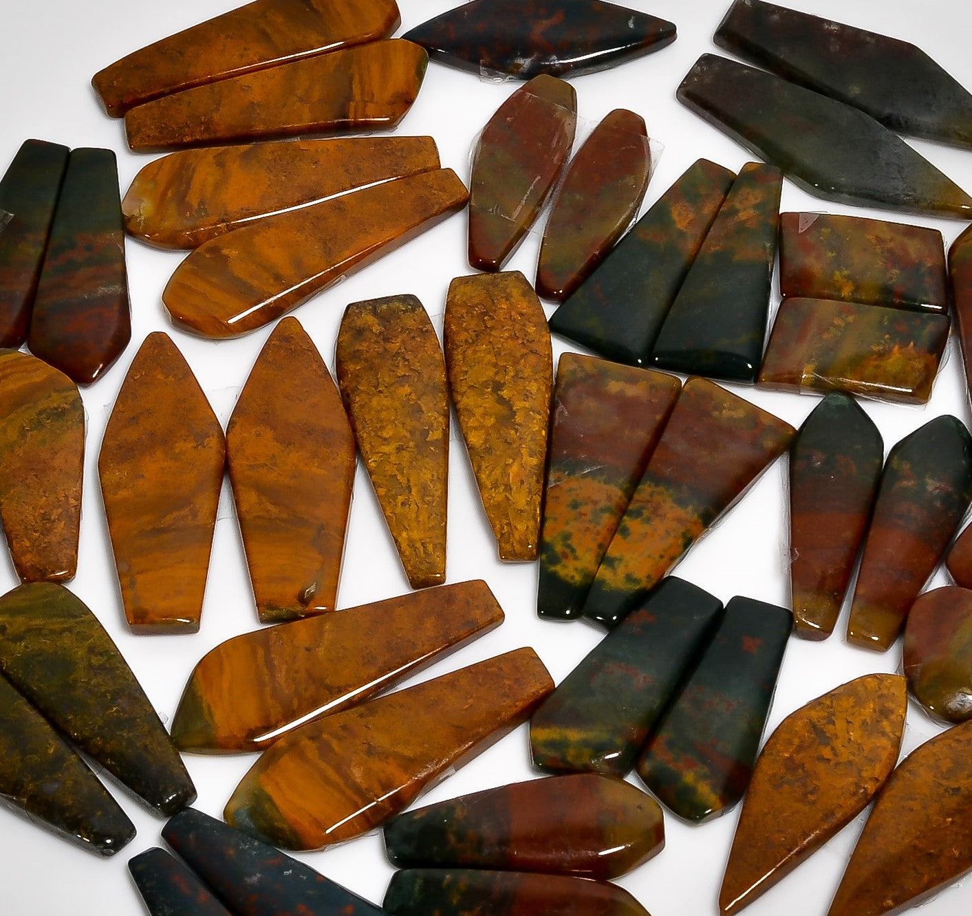 Natural Bloodstone Pairs Wholesale Gemstone Cabochon Lot – Mixed Shapes & Sizes (Copy)