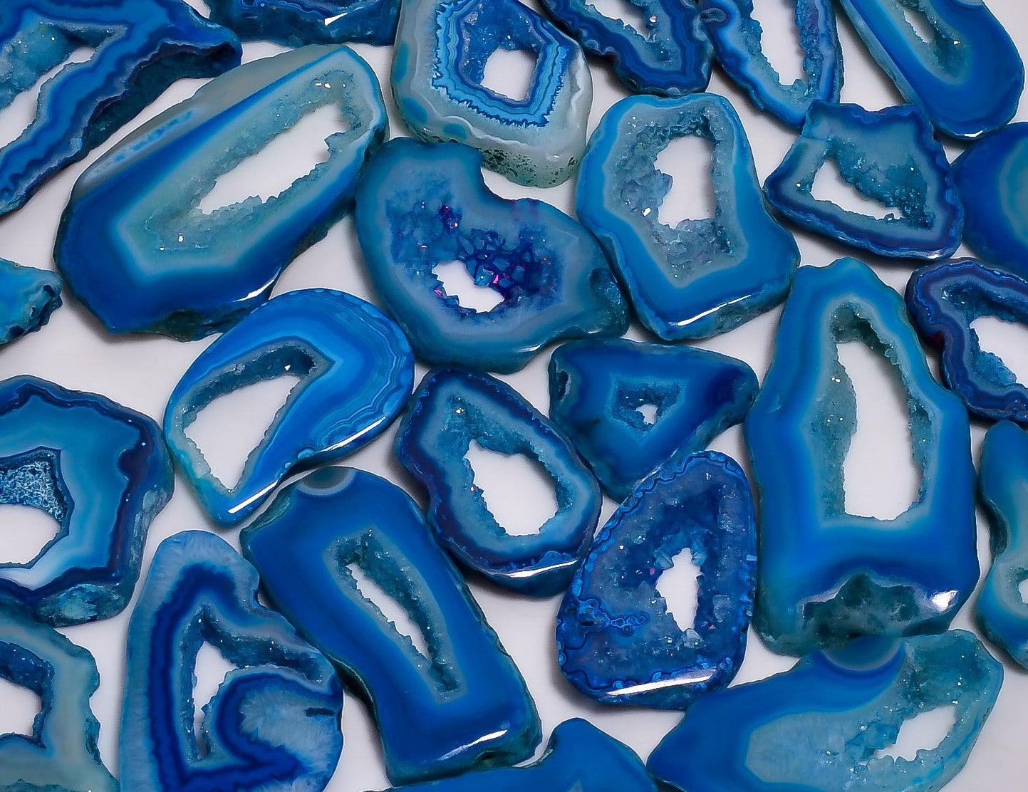 Blue Agate Druzy Gemstone Wholesale Lot 100% Natural