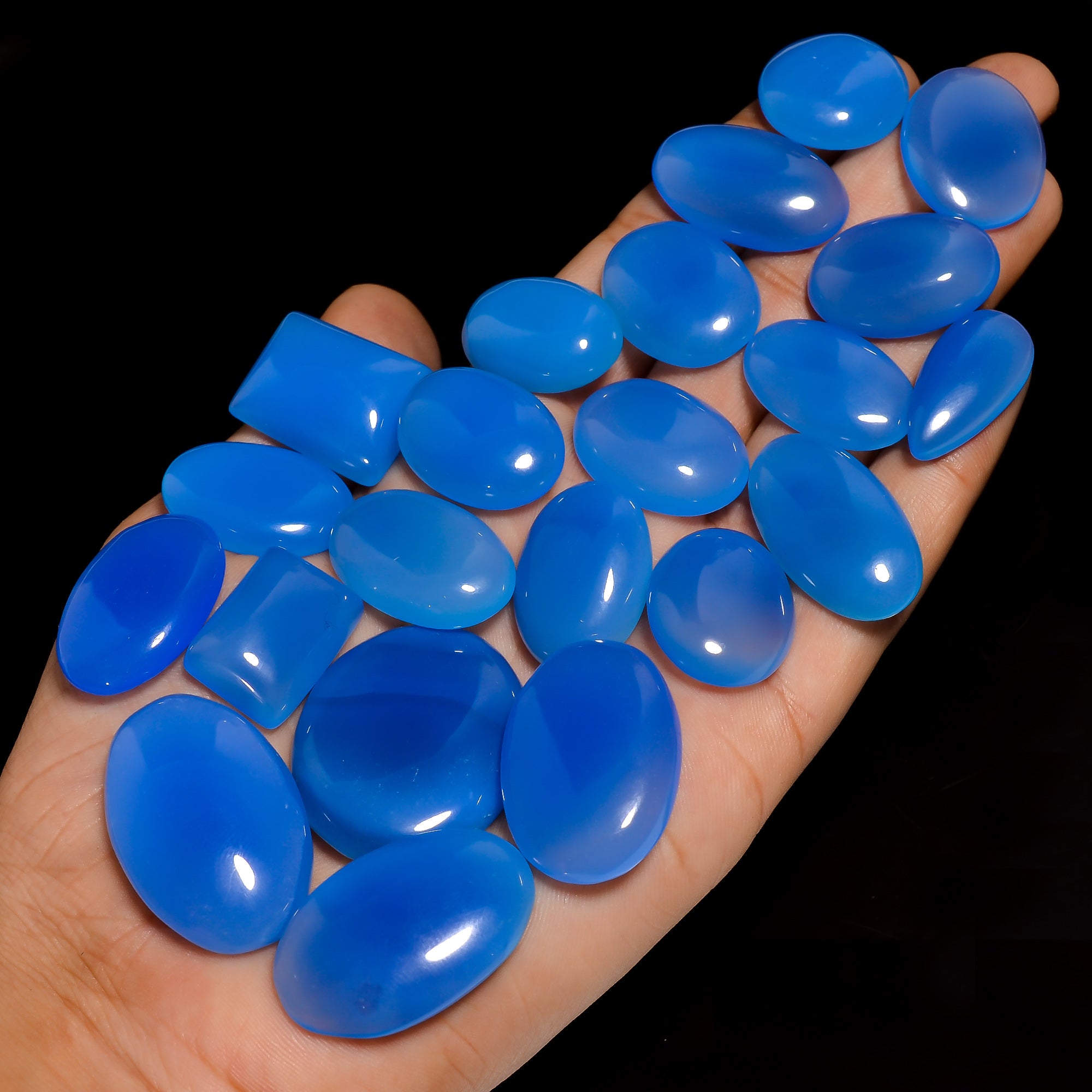 Blue Chalcedony Gemstone Cabochon Natural Gemstone