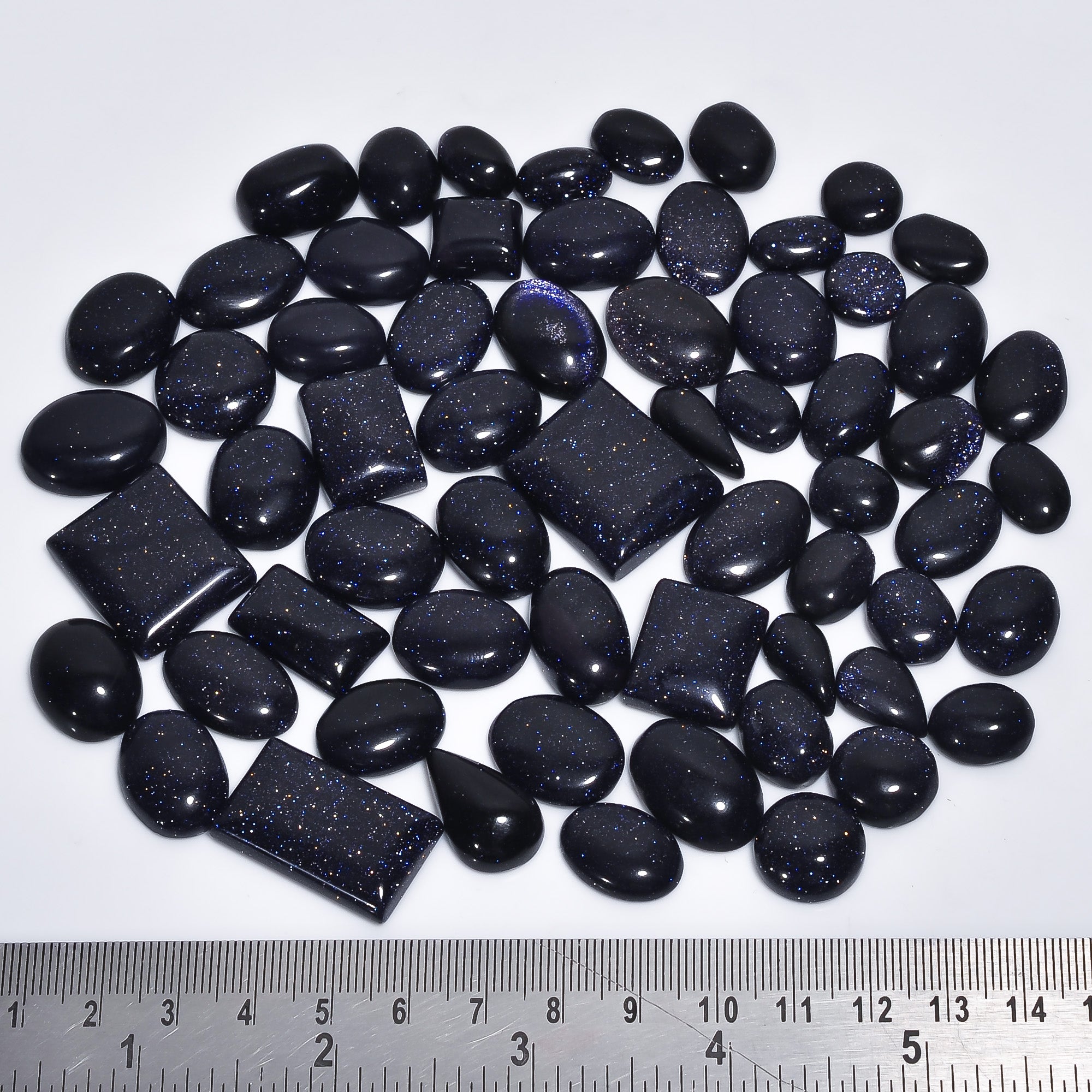 Blue Sandstone Wholesale Lot of Cabochons with Intense Fire | Thewholesalegemstone
