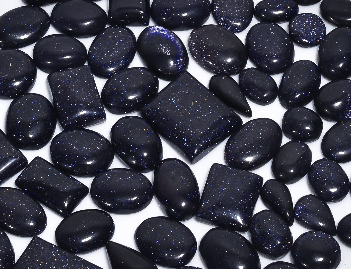 Blue Sandstone Wholesale Lot of Cabochons with Intense Fire | Thewholesalegemstone