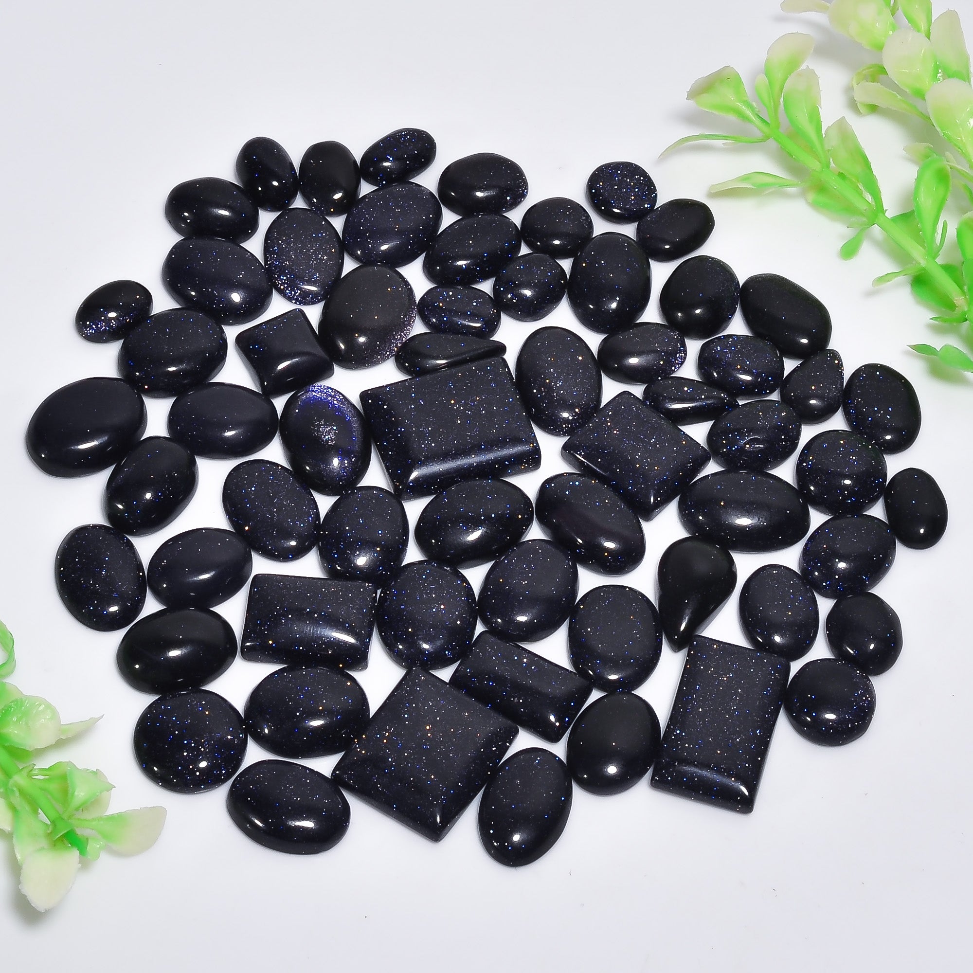 Blue Sandstone Wholesale Lot of Cabochons with Intense Fire | Thewholesalegemstone