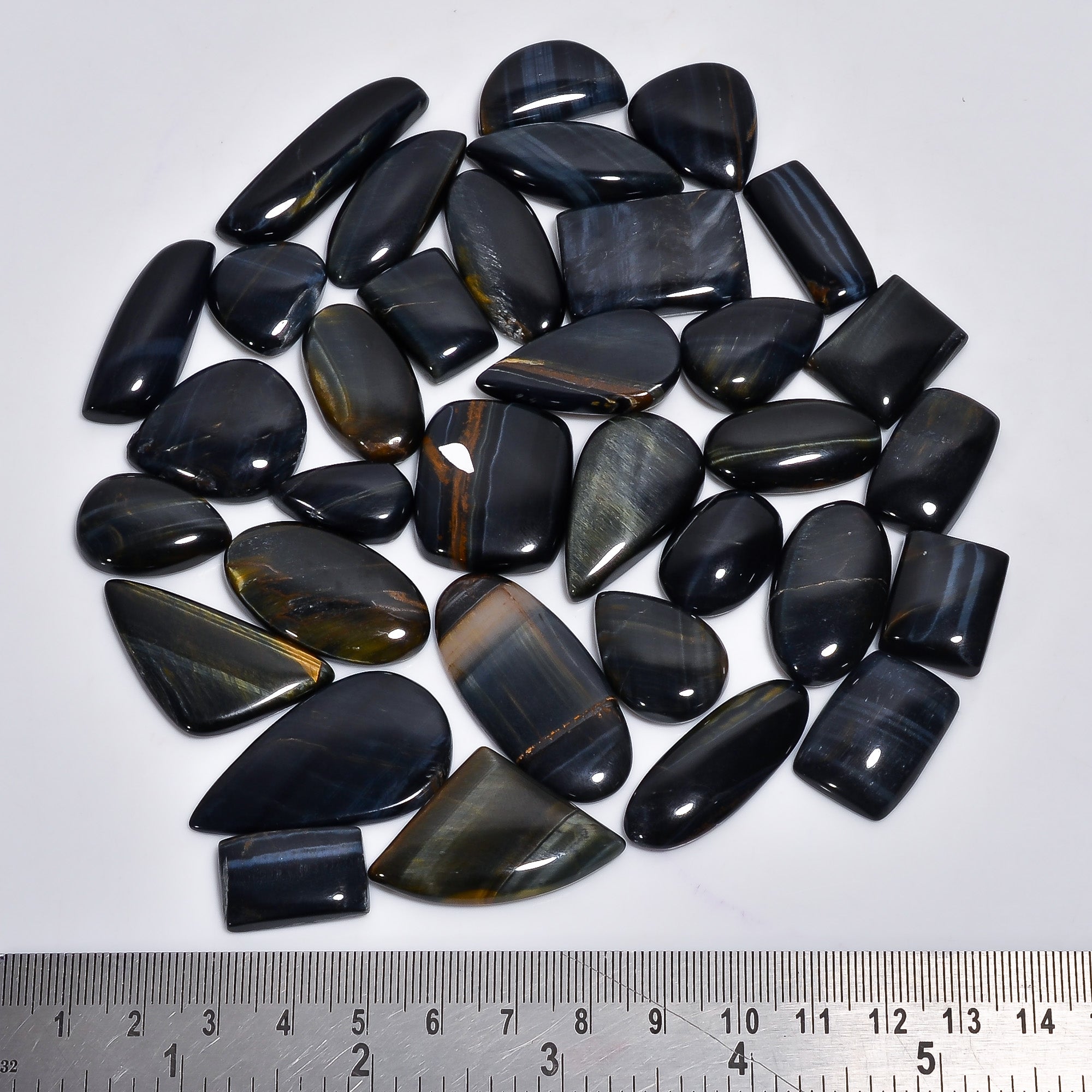 Blue tiger Eye Wholesale Lot of Cabochons with Intense Fire (Copy)