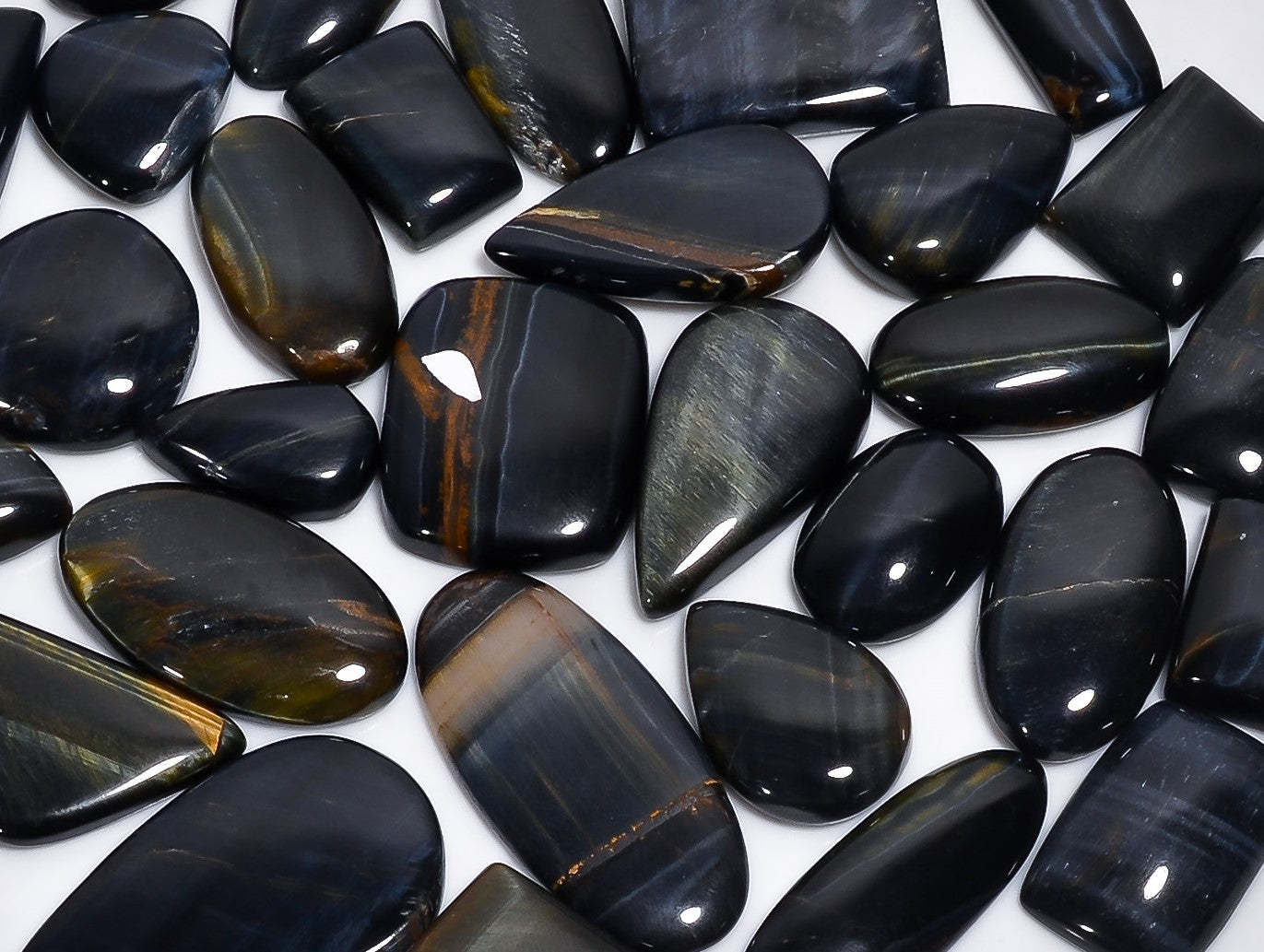 Blue tiger Eye Wholesale Lot of Cabochons with Intense Fire (Copy)