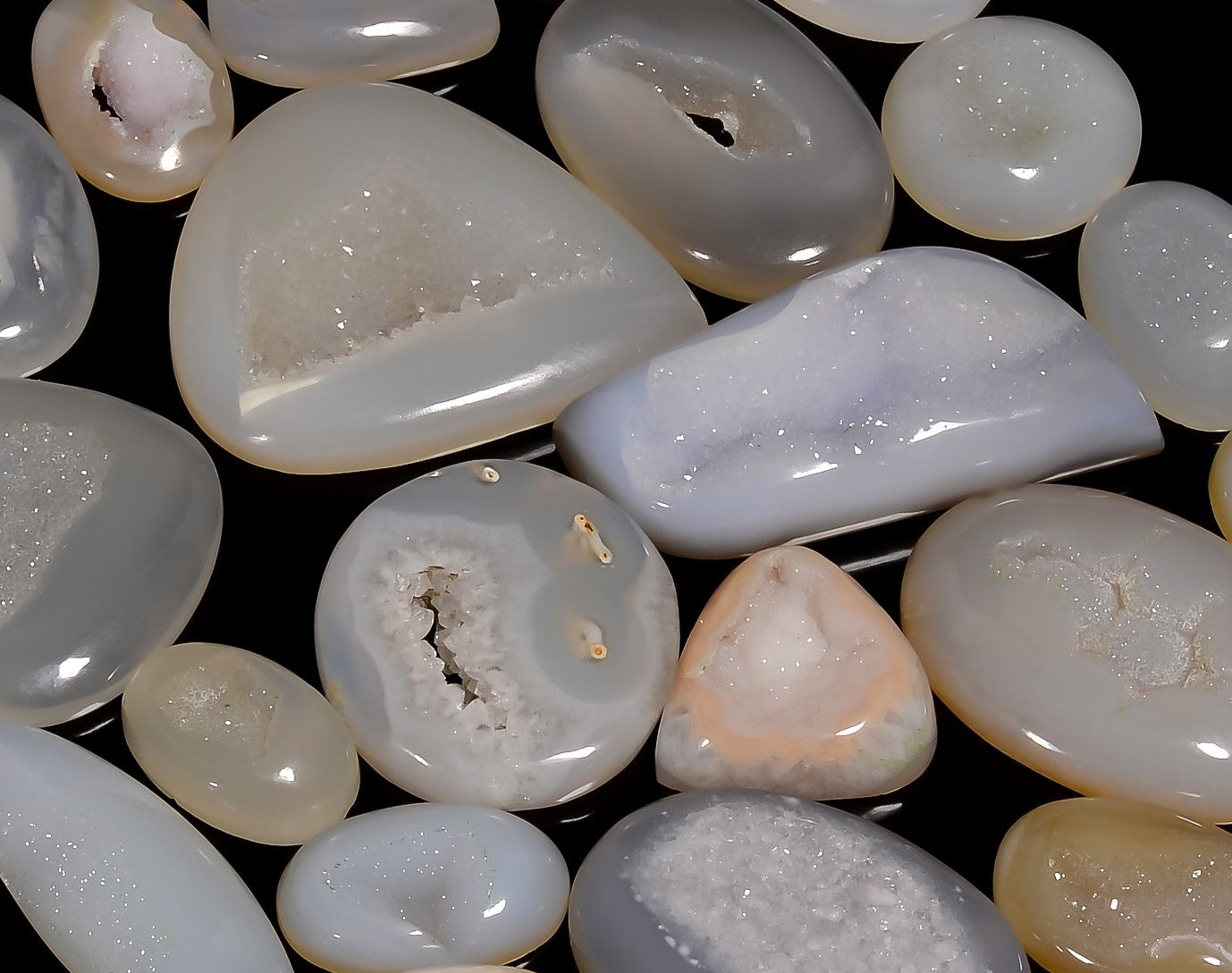 Wholesale Mix Shapes – Natural Botswana Agate Druzy Cabochons for Jewelry Production