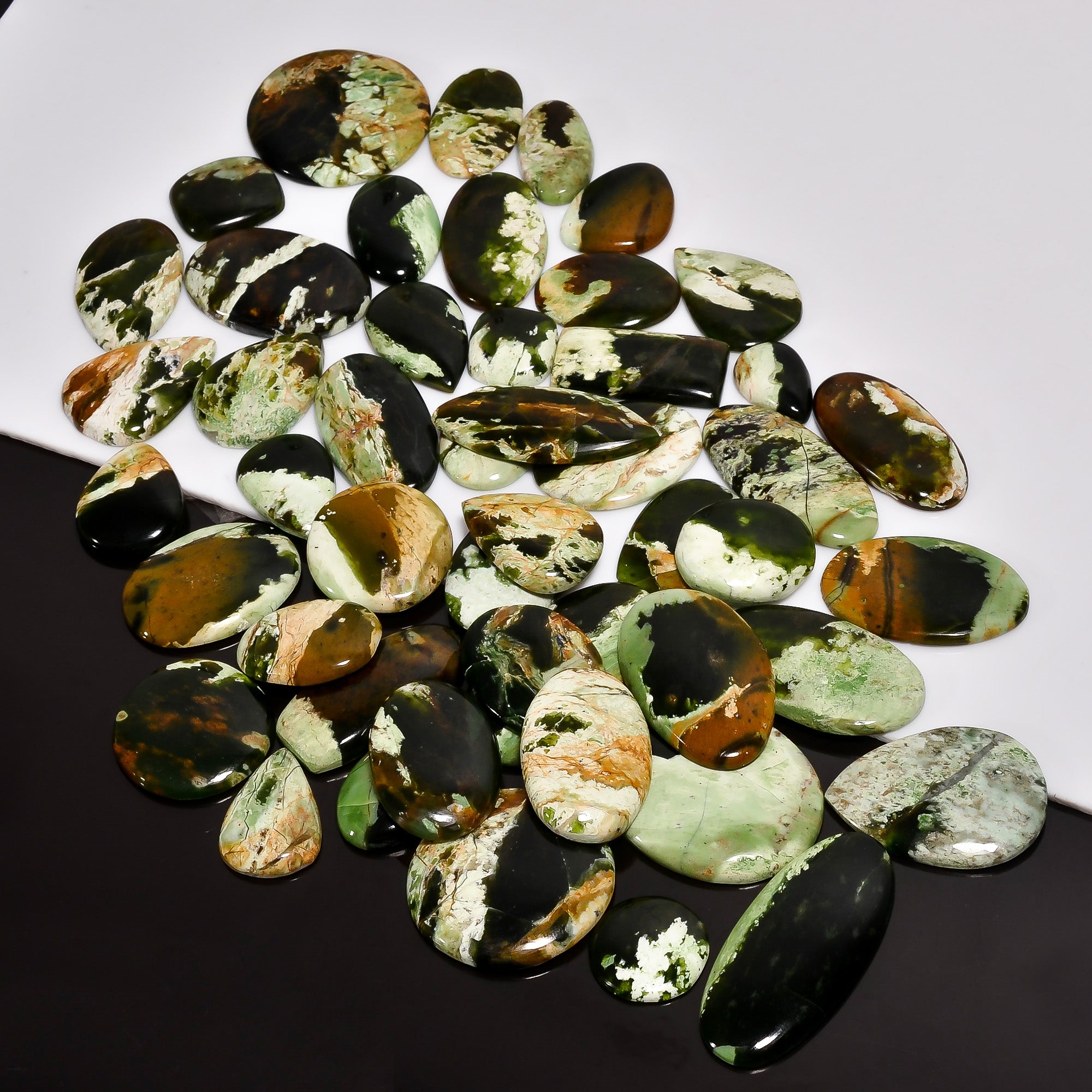 Bulk Wholesale Natural Chrome Chalcedony Cabochons – Smooth Polished Gemstones