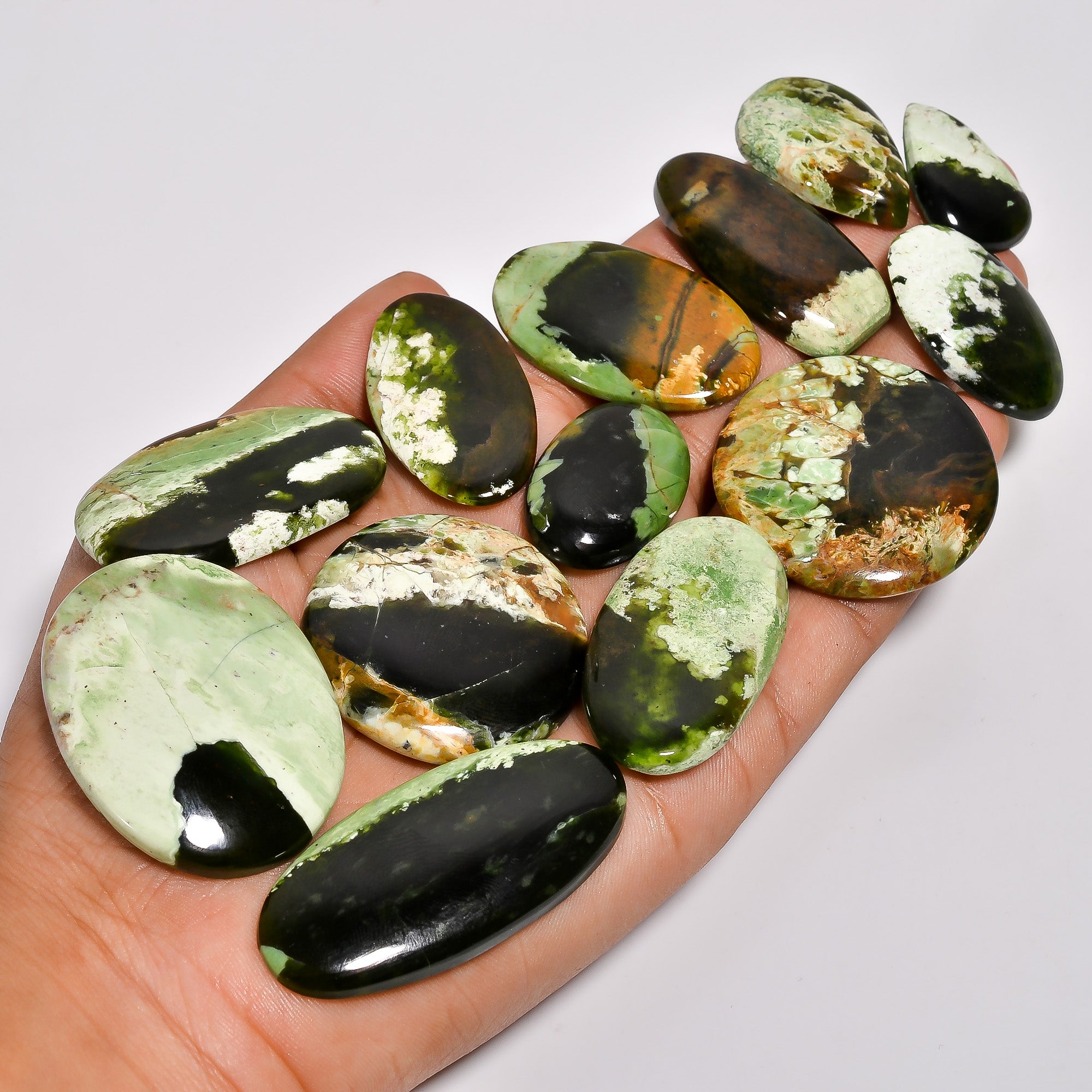 Bulk Wholesale Natural Chrome Chalcedony Cabochons – Smooth Polished Gemstones