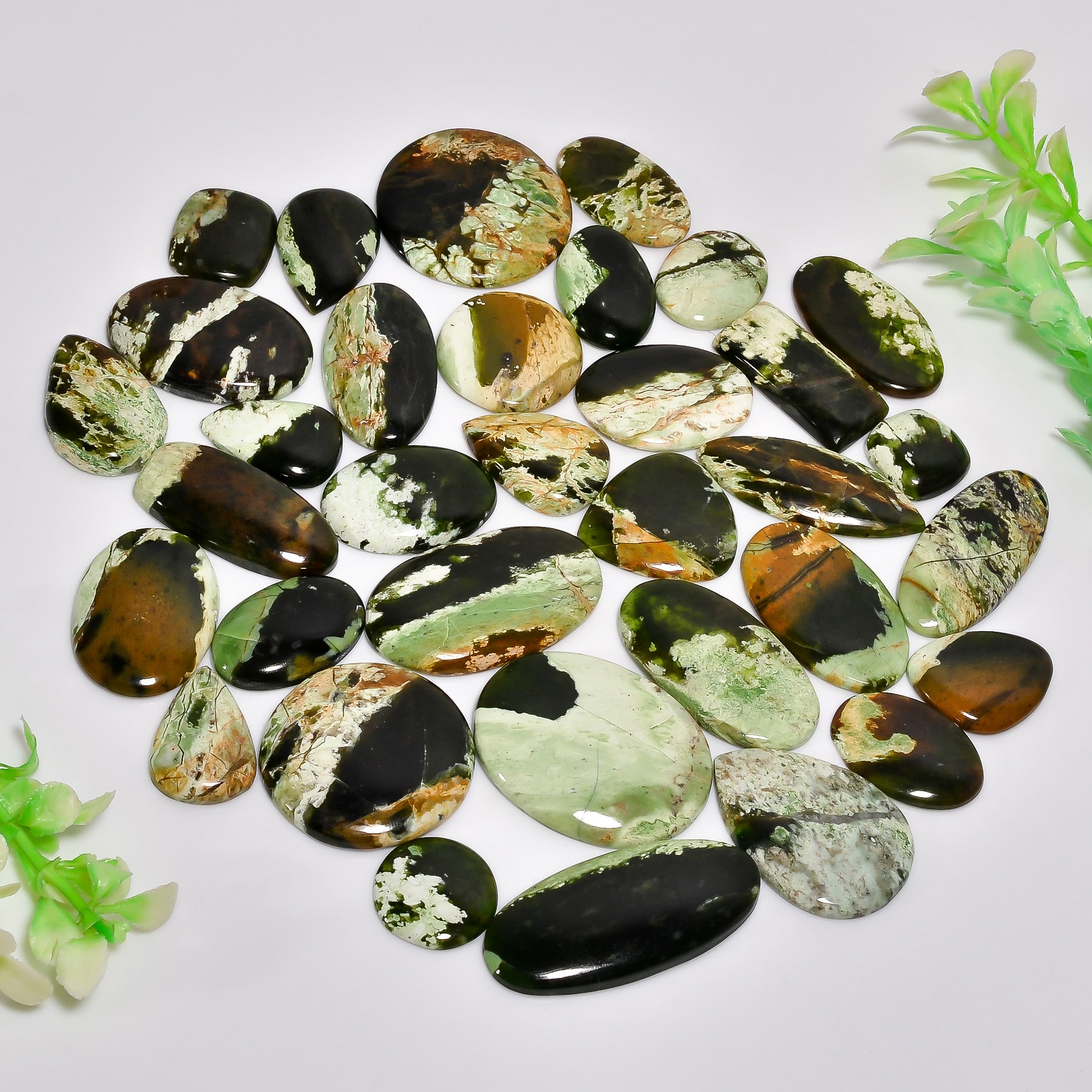 Bulk Wholesale Natural Chrome Chalcedony Cabochons – Smooth Polished Gemstones