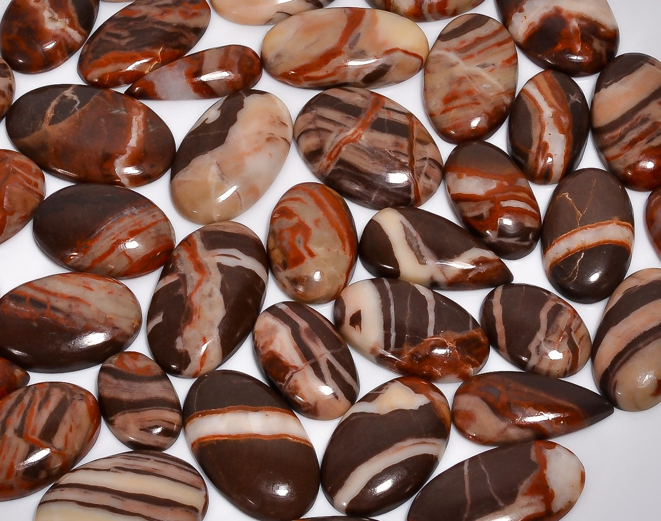 Natural Coconut Jasper Lot Cabochon Wholesale Lot – Perfect for Silver & Brass Jewelry