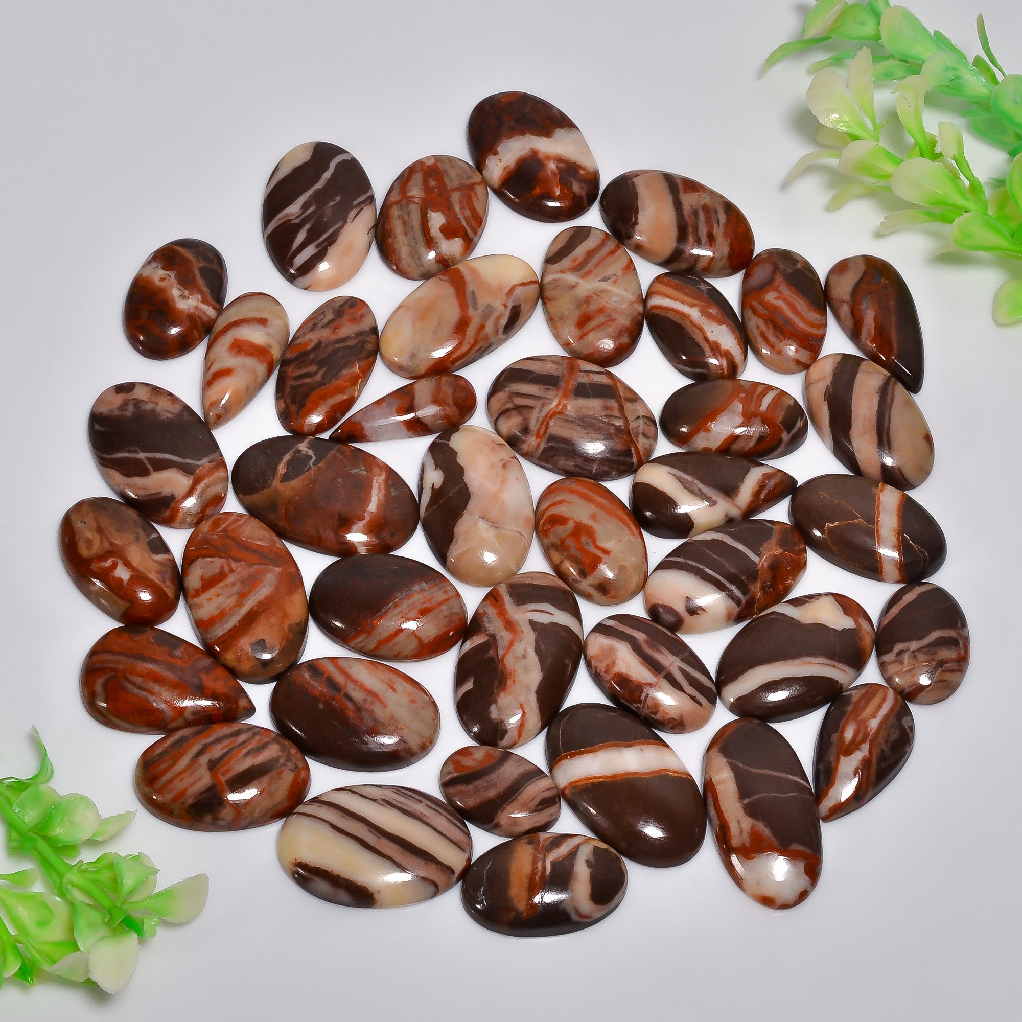 Natural Coconut Jasper Lot Cabochon Wholesale Lot – Perfect for Silver & Brass Jewelry