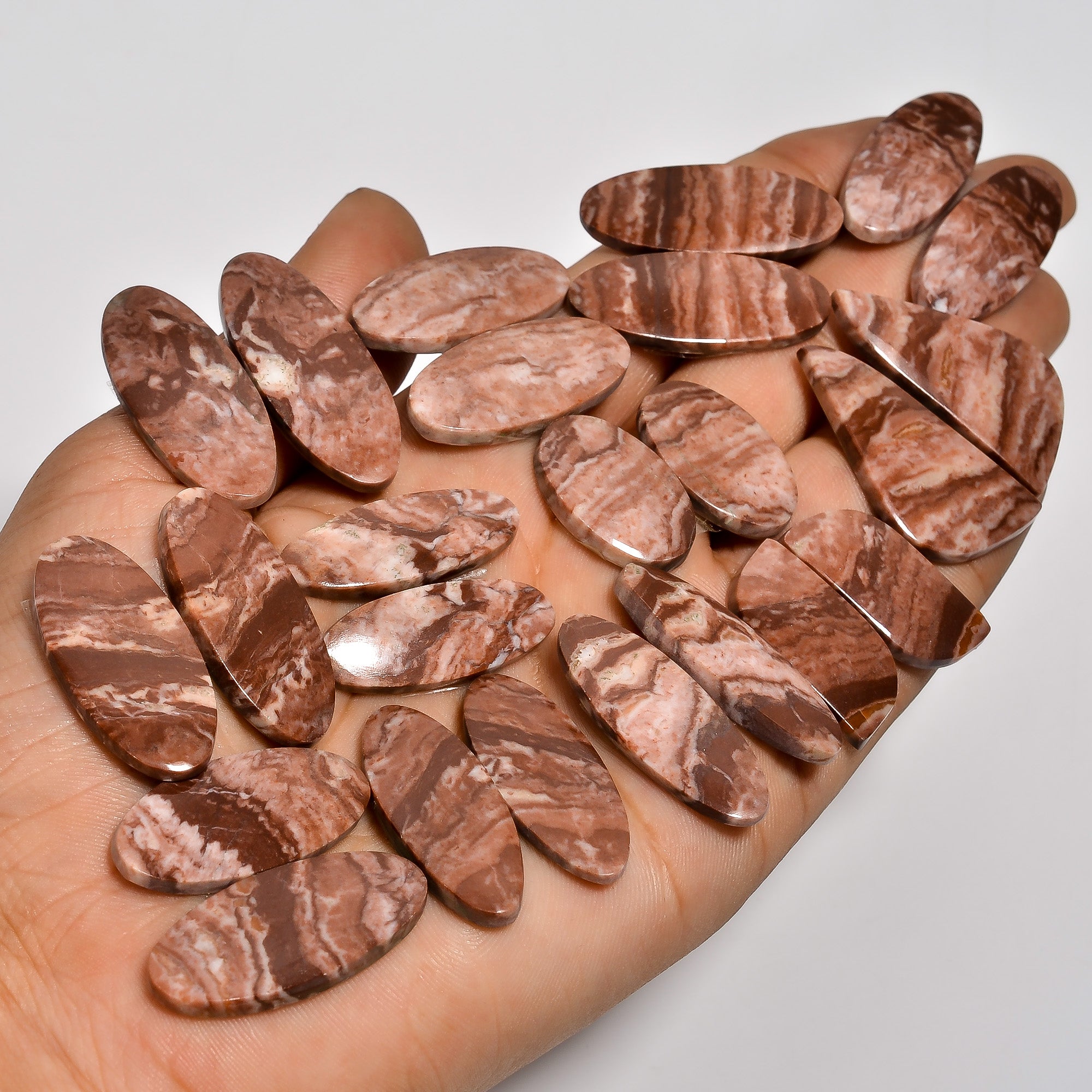 Natural Coconut Jasper Pairs Lot Wholesale Lot – Perfect for Silver & Brass Jewelry