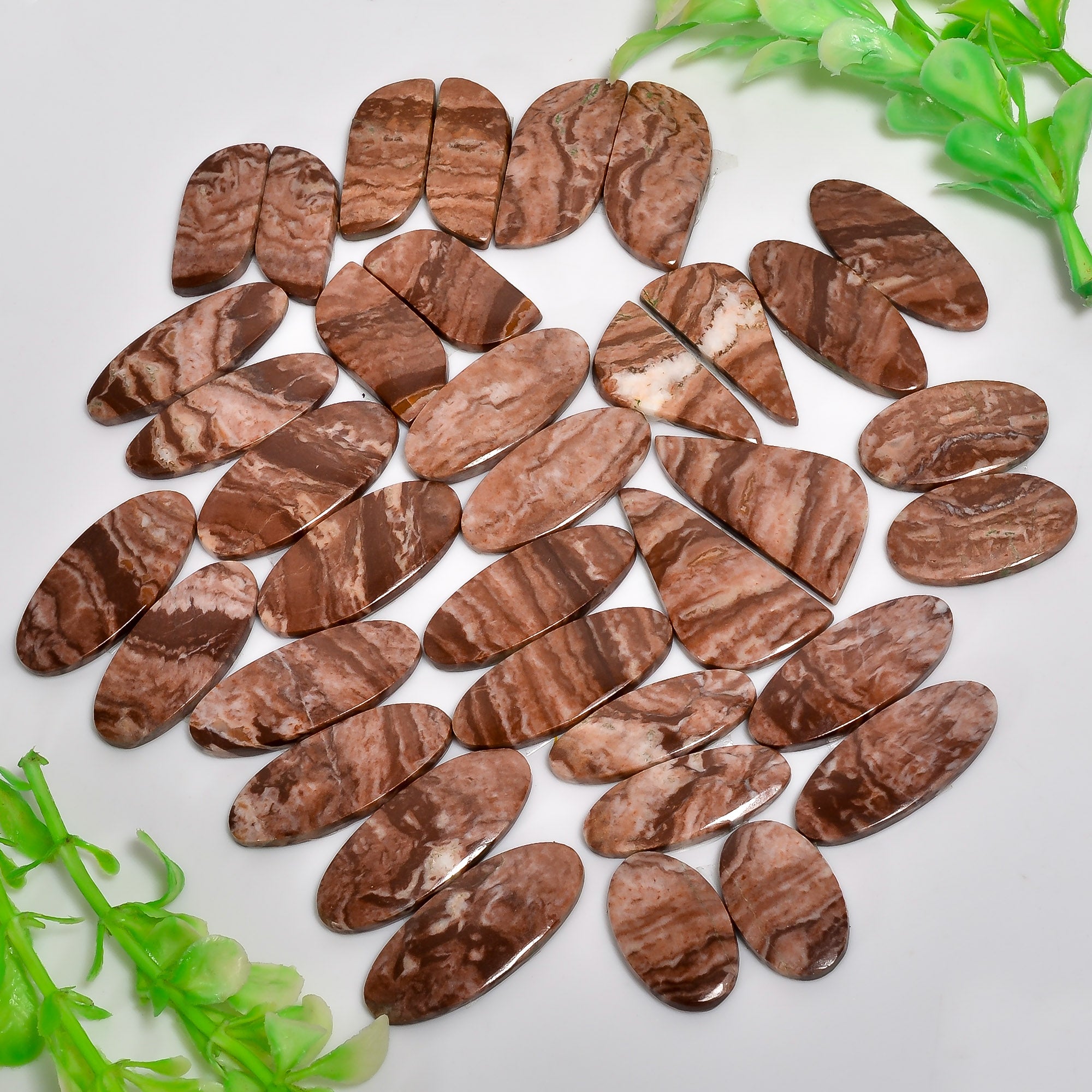 Natural Coconut Jasper Pairs Lot Wholesale Lot – Perfect for Silver & Brass Jewelry