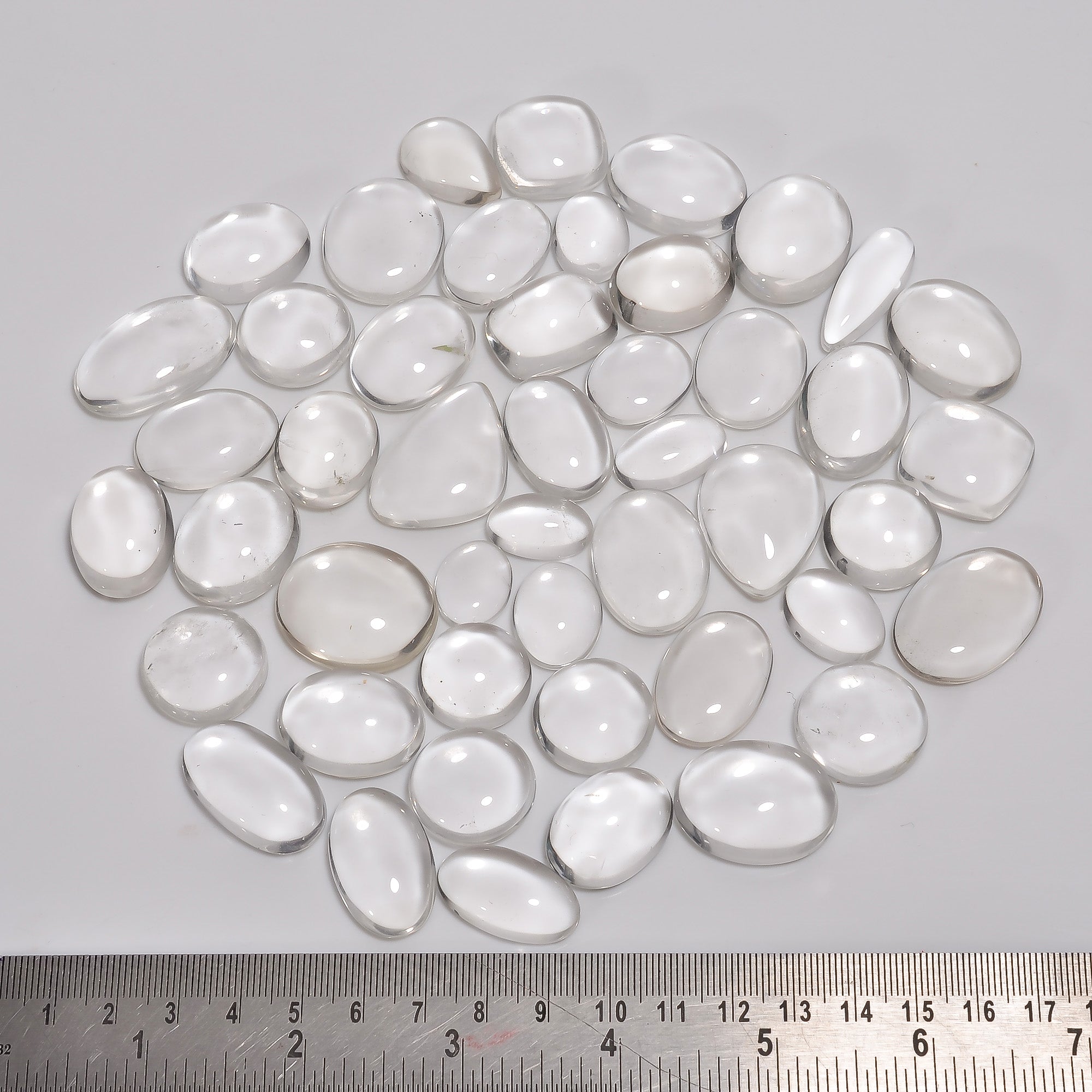 Wholesale Lot Natural Clear Crystal Cabochons – Handpicked Gemstones for Designers