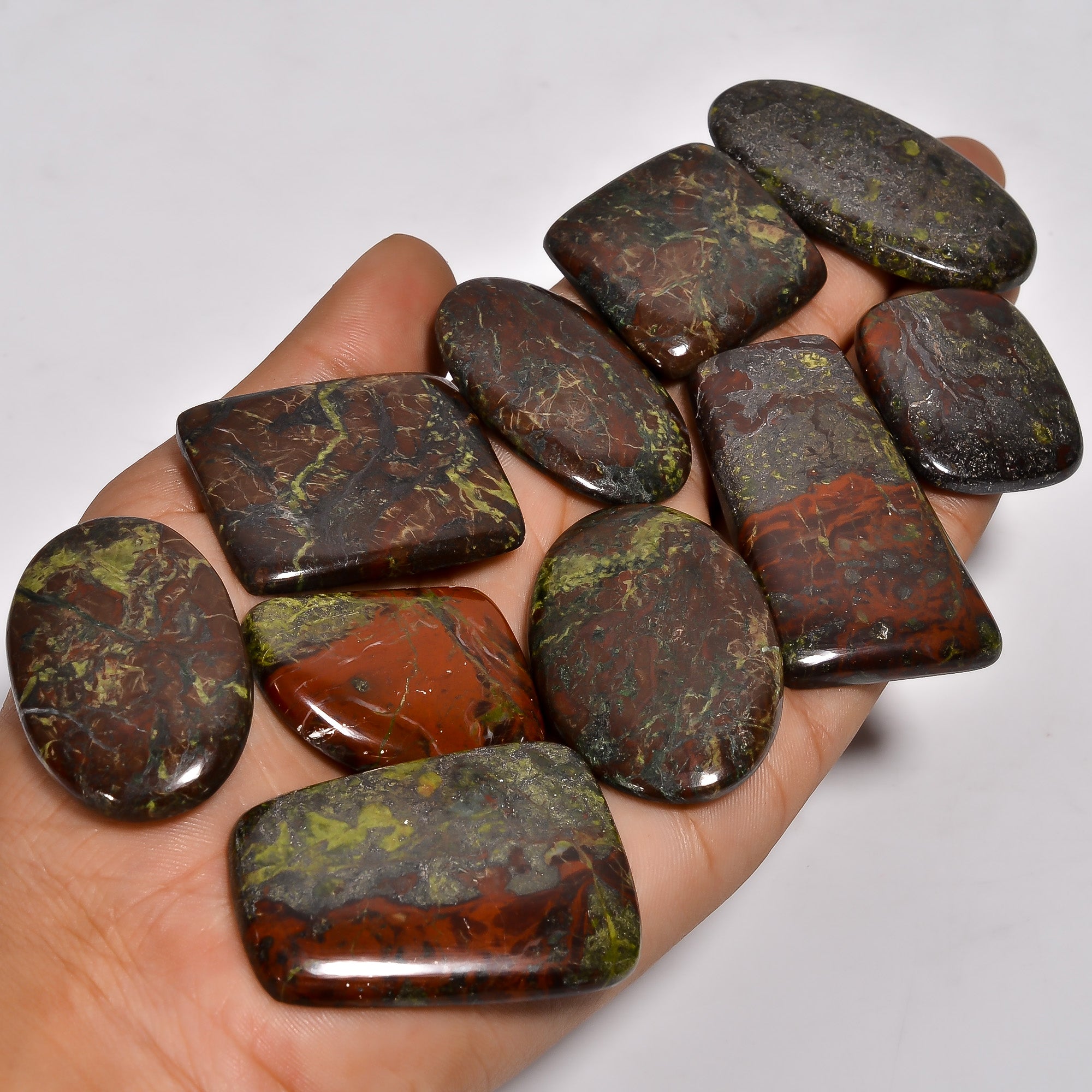 Natural Dragon Jasper Cabochon Lot – Wholesale Gemstones for Jewelry Business (Copy)