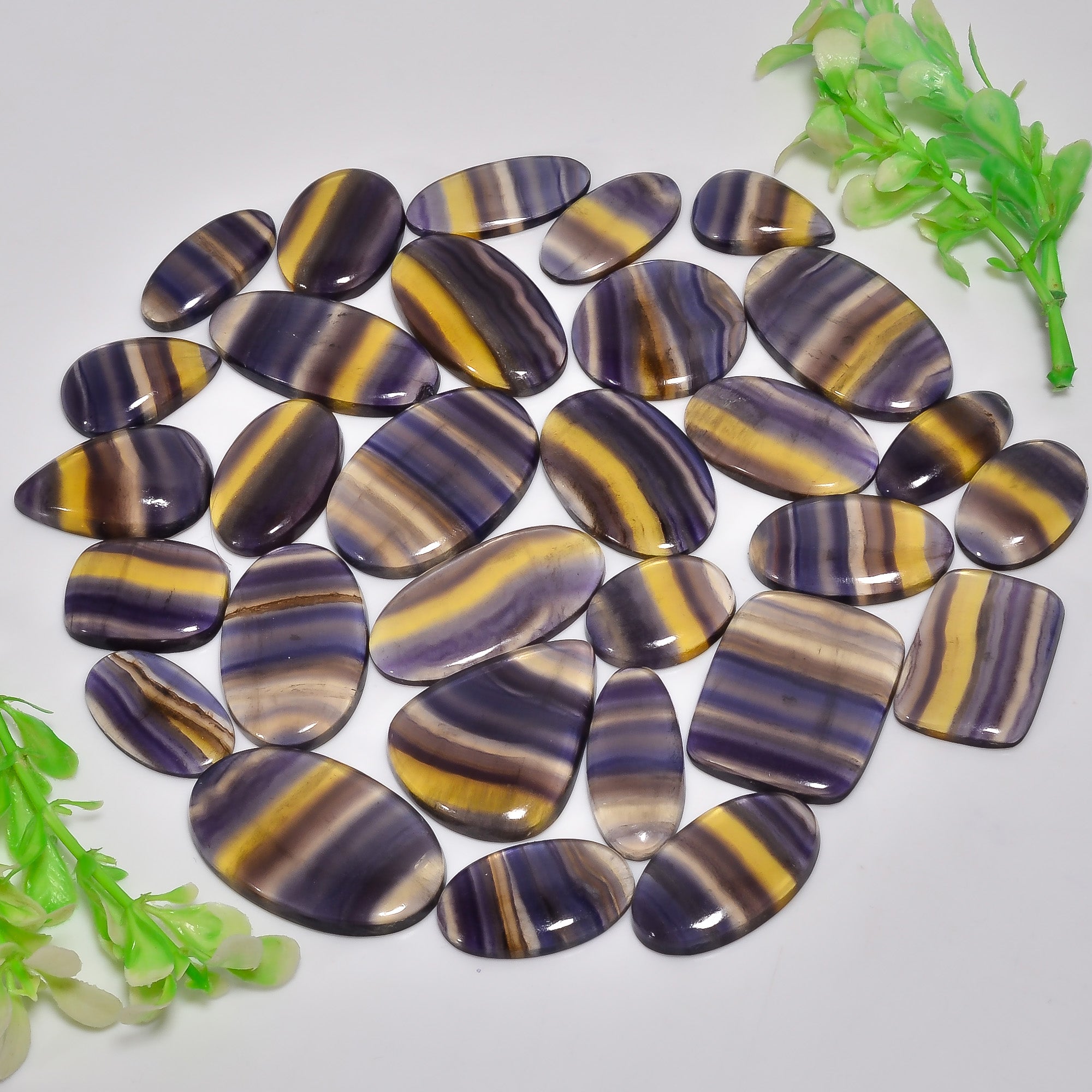 Wholesale Natural Fluorite Cabochons – Jewelry Supply Gemstone Lot