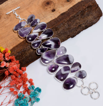 Amethyst Silver Bracelate