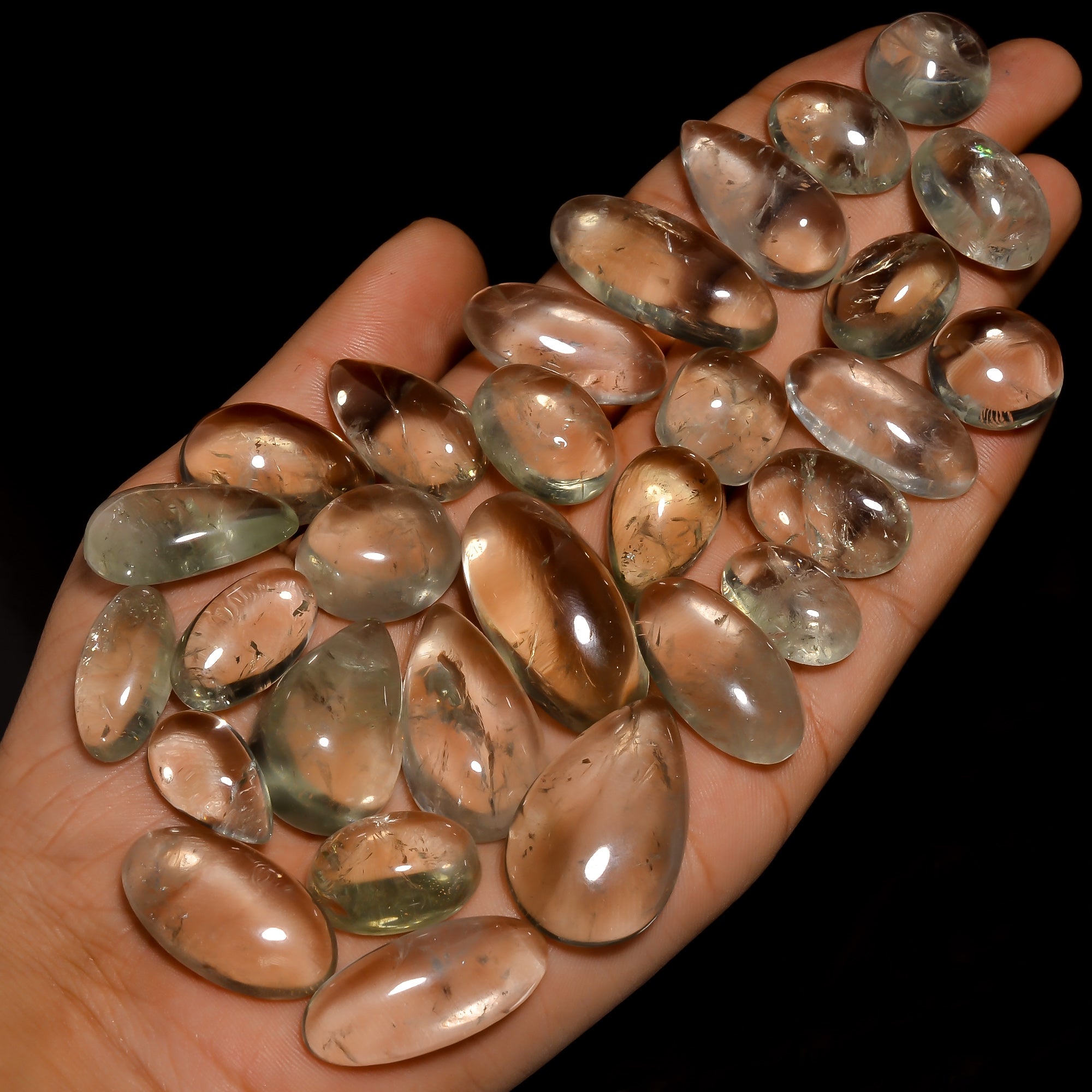 Natural Green Amethyst Cabochon Lot – Wholesale Gemstones for Jewelry Business
