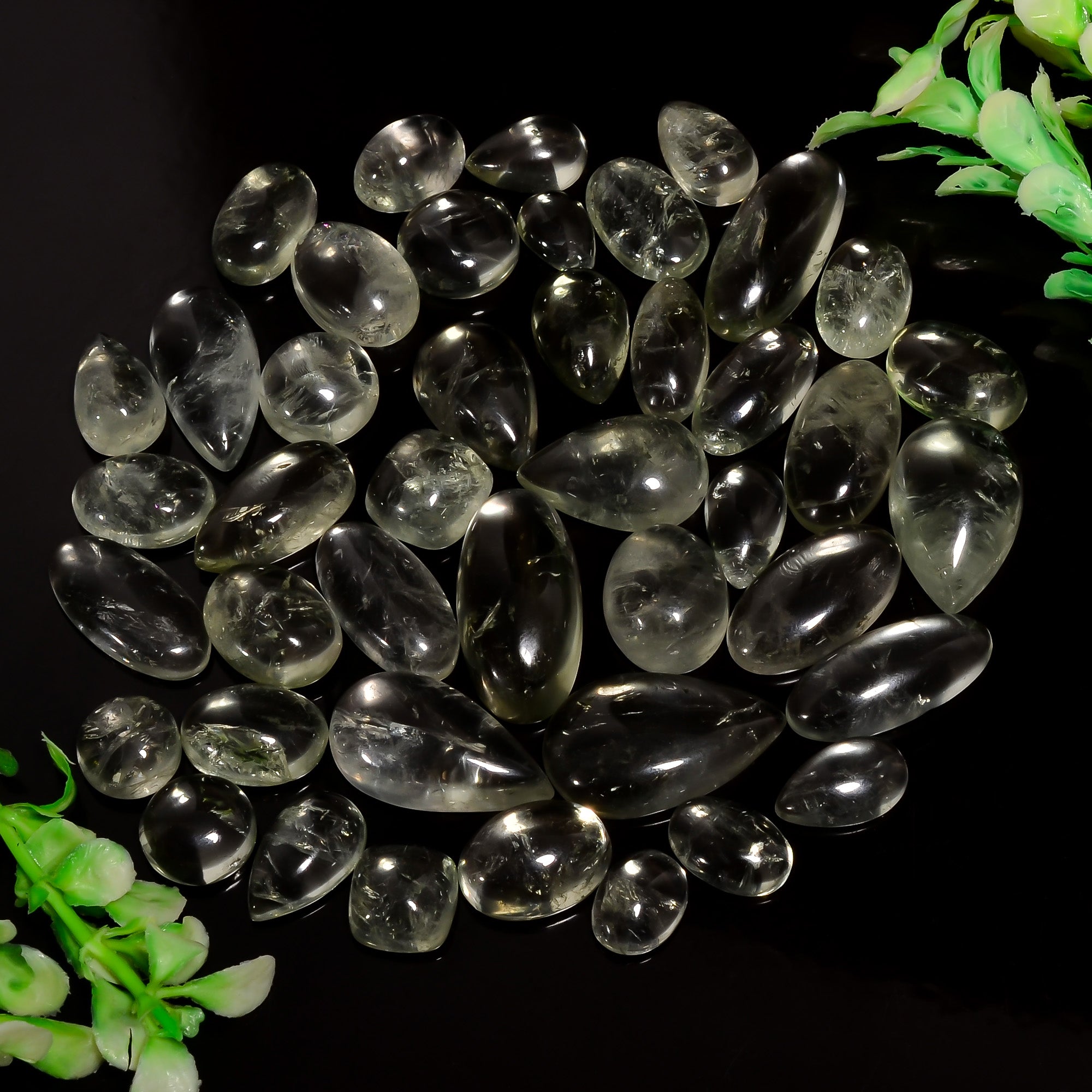 Natural Green Amethyst Cabochon Lot – Wholesale Gemstones for Jewelry Business