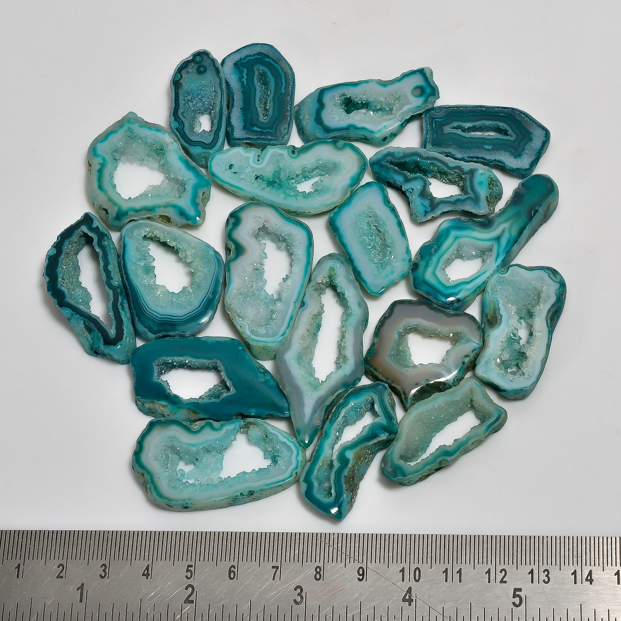 Wholesale Lot of Natural Green Agate Druzy Cabochons – Ideal for Rings & Pendants