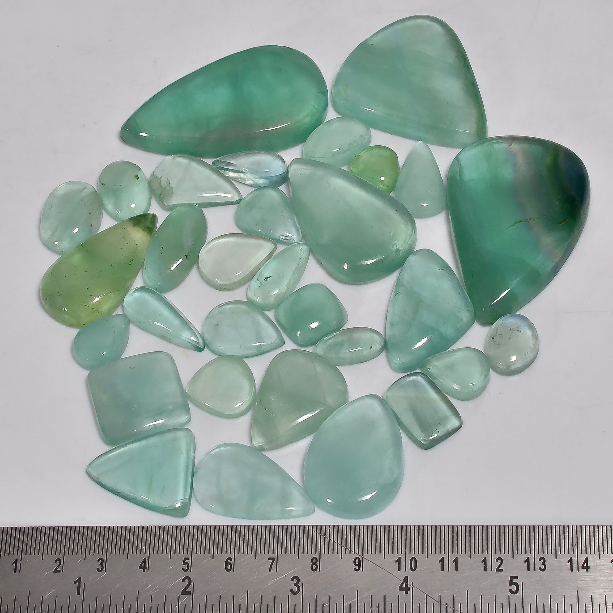 Natural Green Fluorite Cabochon Wholesale Lot – Perfect for Silver & Brass Jewelry