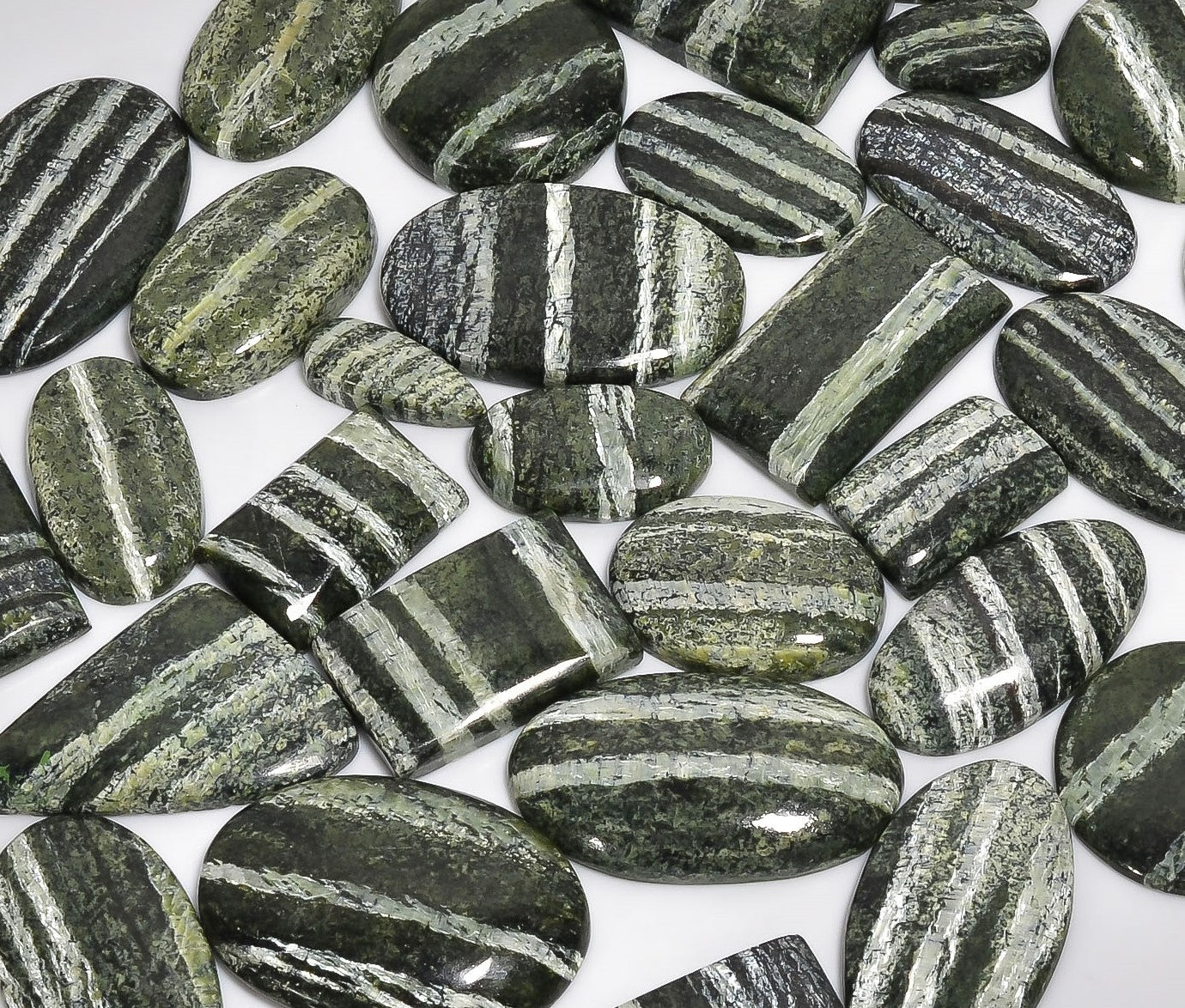 Wholesale Lot of Natural Green Swiss Opal Cabochons – Ideal for Rings & Pendants