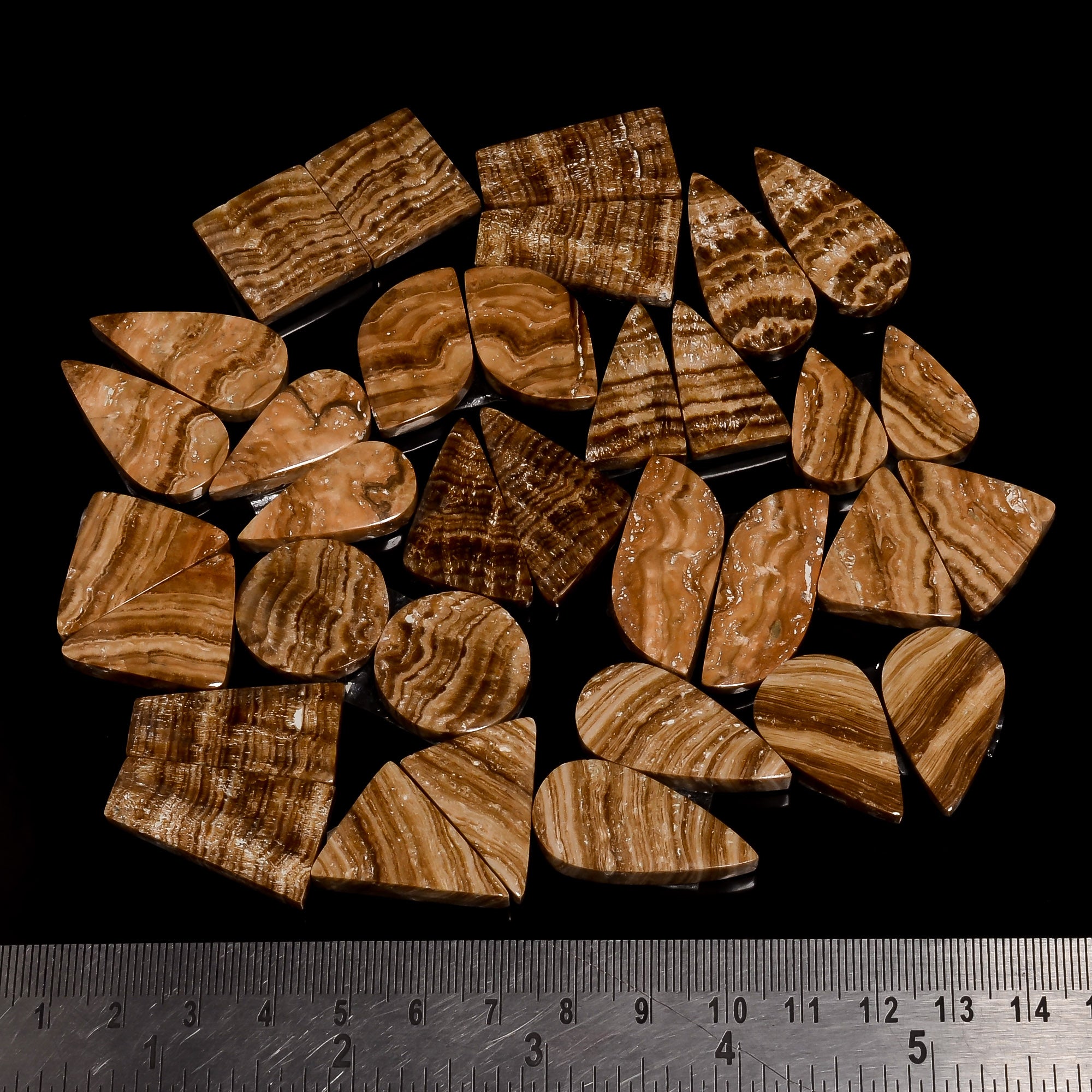 Bulk Wholesale Natural Honey Aragonite Pair Cabochons – Smooth Polished Gemstones