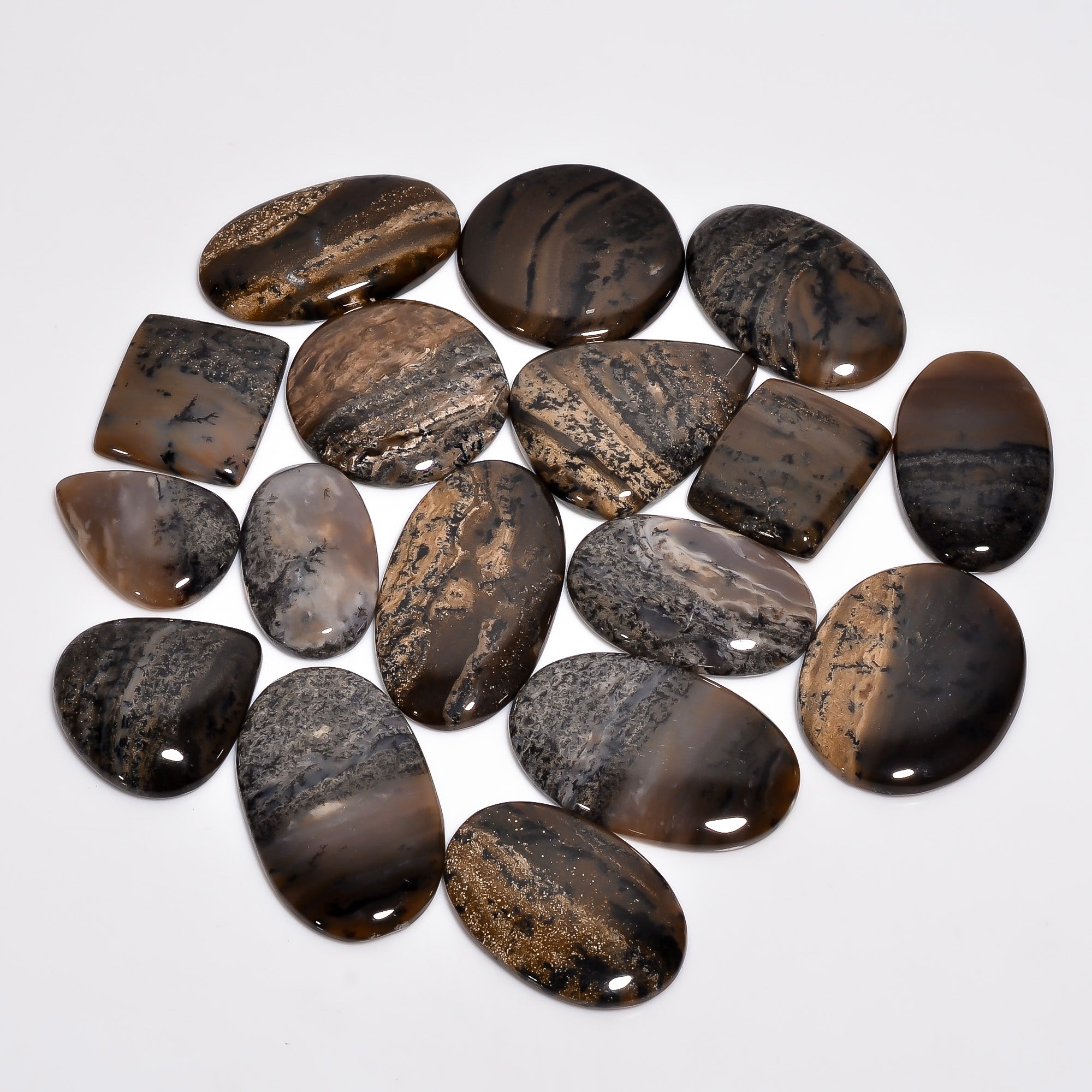 Wholesale Natural Honey Dendrite Cabochons lots – Jewelry Supply Gemstone Lot