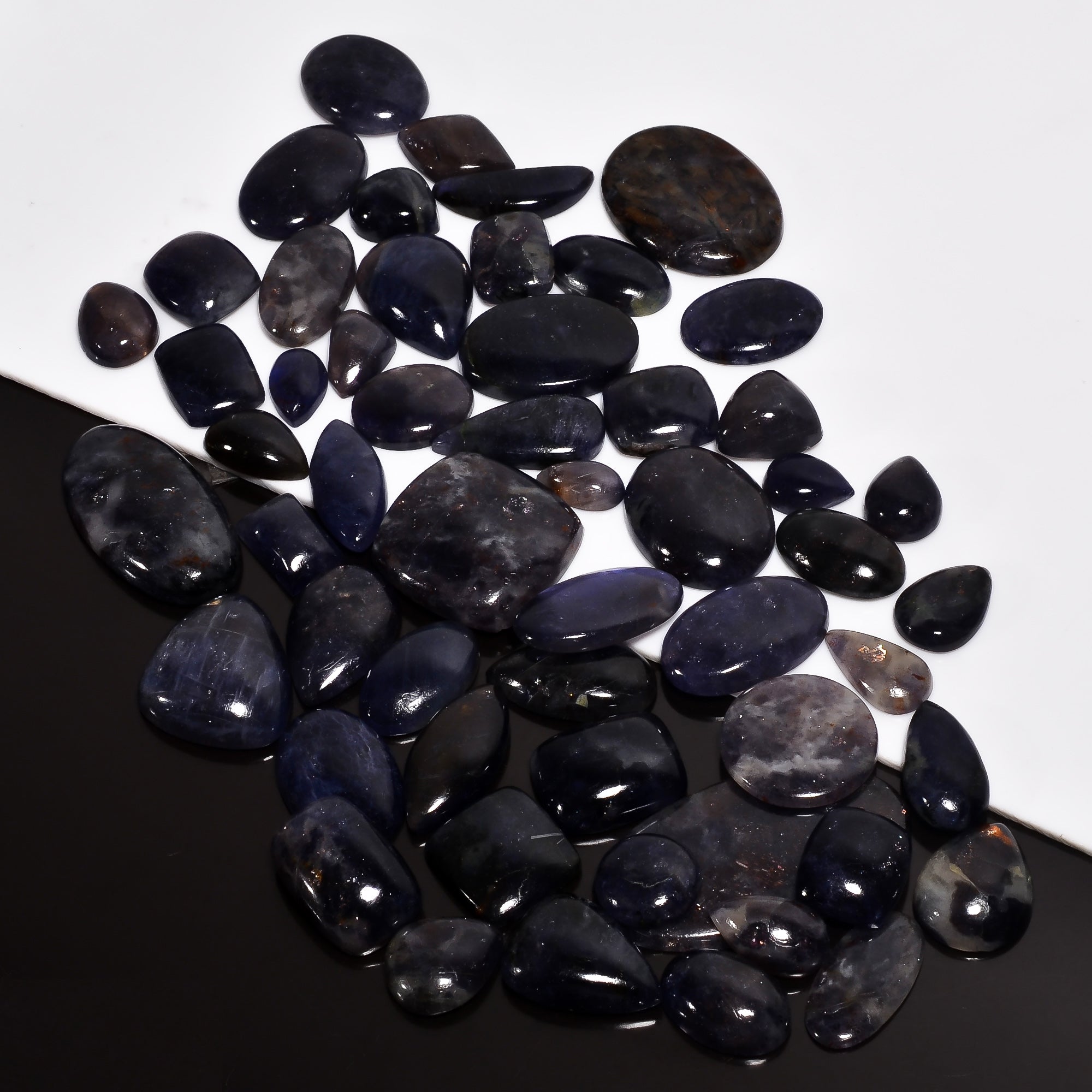 Wholesale Natural Iolite Sunstone Cabochons Lot– Polished Gemstones for Craft & Jewelry