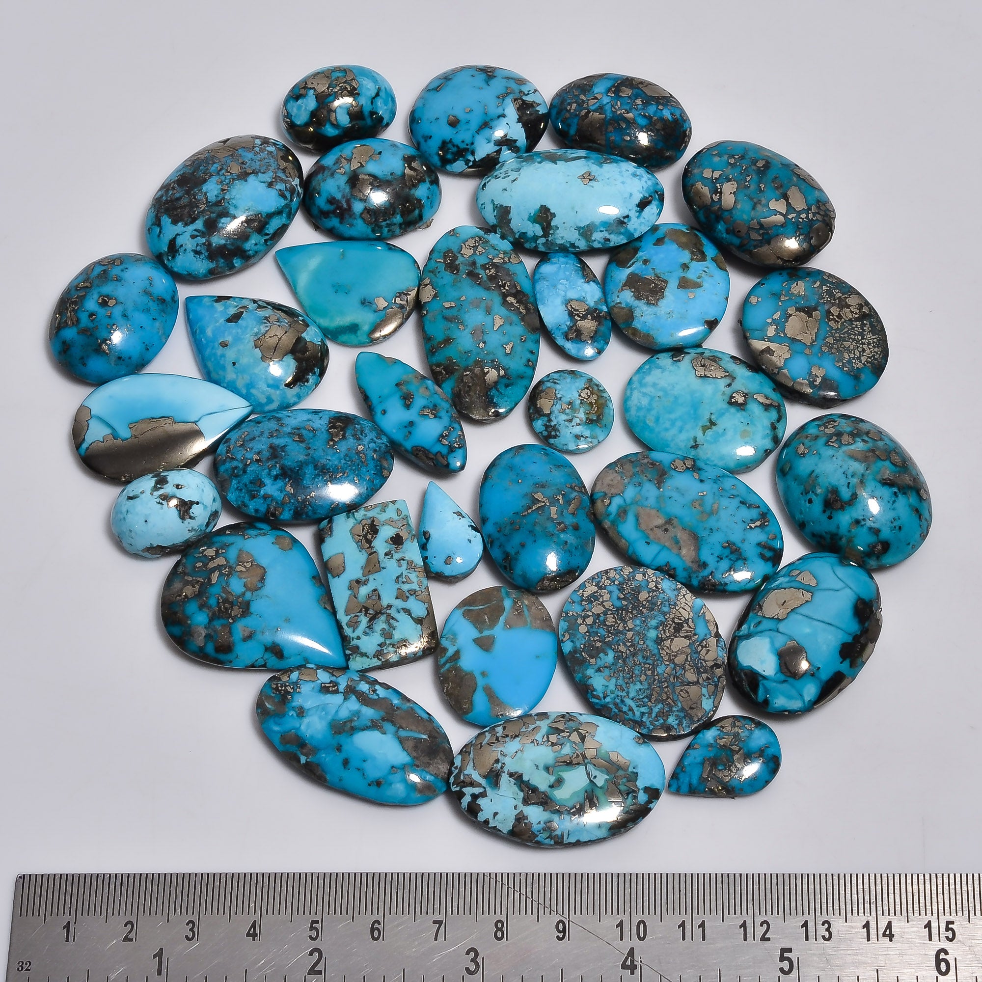 Bulk Natural Irani Turquoise Cabochon Gemstone Lot – Wholesale Jewelry Supplies
